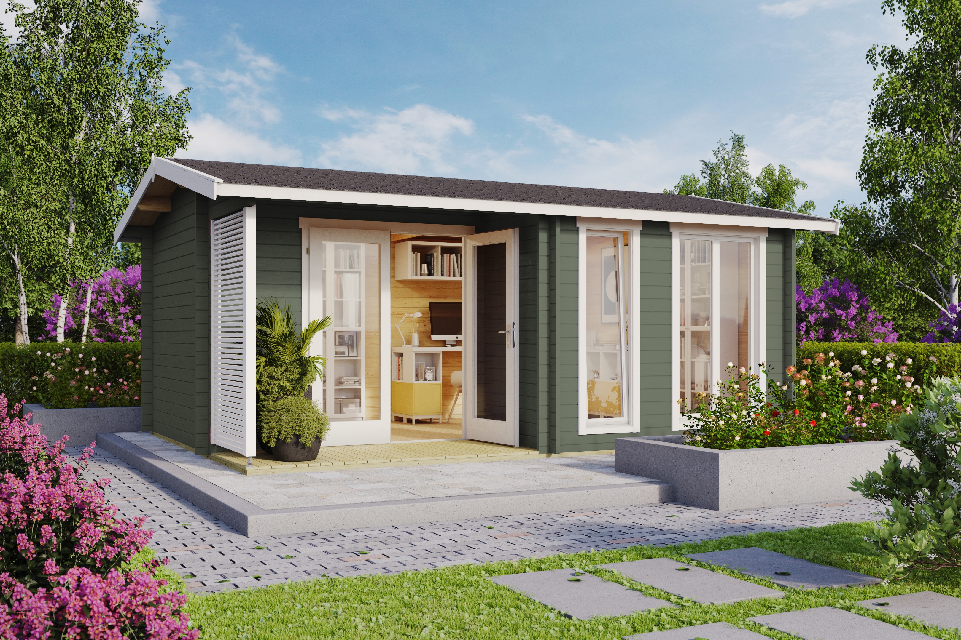Nordic Holz Gartenhaus "BRIGHTON 44"