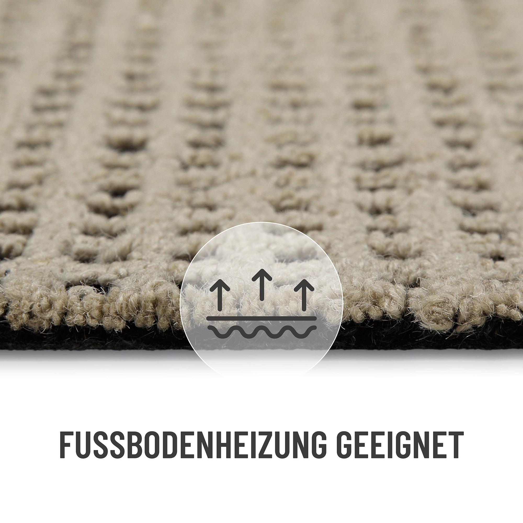 Wecon home Teppich »Hamptons TWENTYNINE«, rund, 10 mm Höhe, Kurzflor, Wohnzimmer, Schlafzimmer, elegant, robust, Karo-Muster