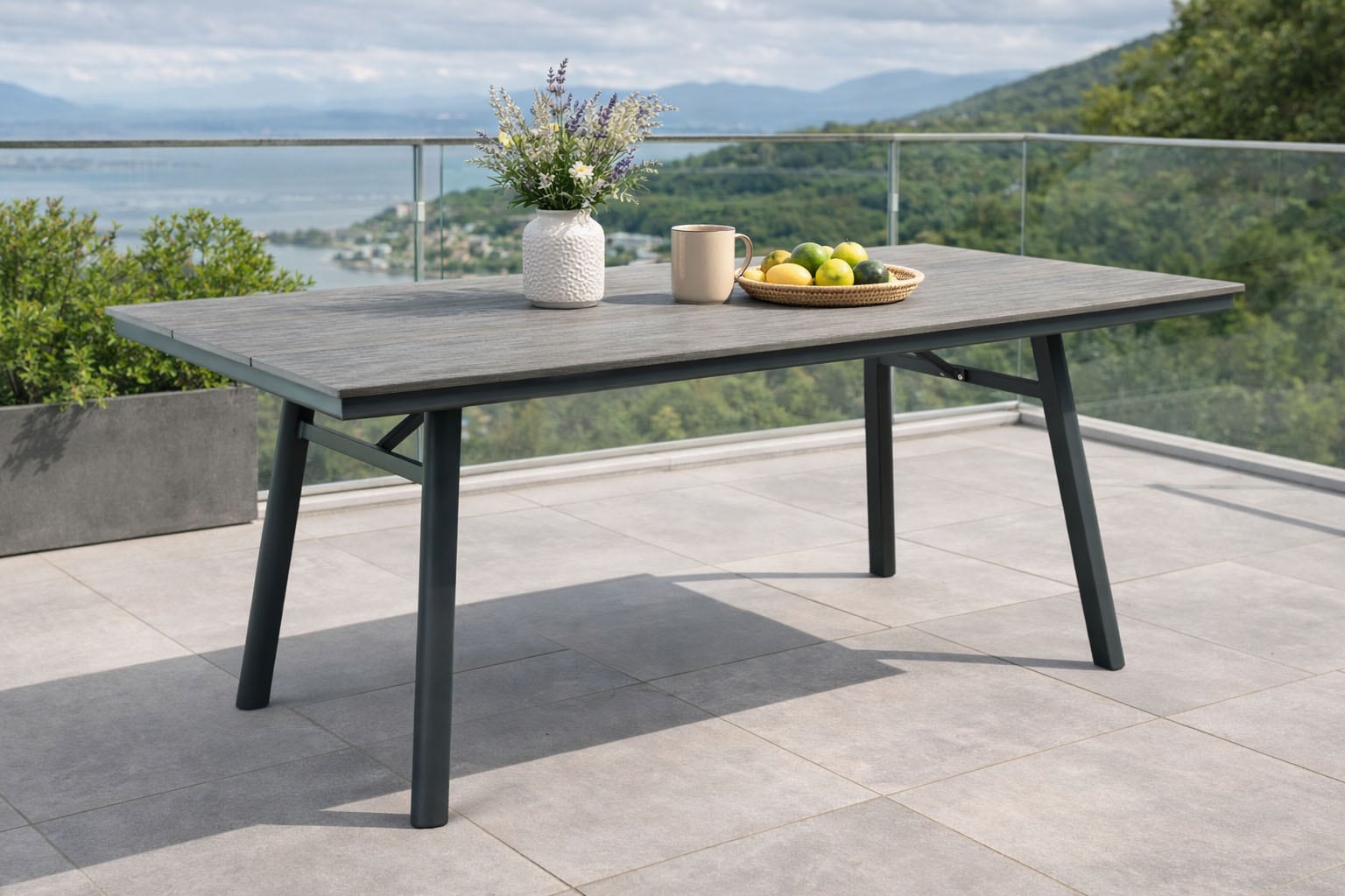 Destiny Garten-Essgruppe »COSTA HL SAN MARINO« Set, 5 tlg. 4 Hochlehner + rechteckiger Tisch, 180 x 90 cm