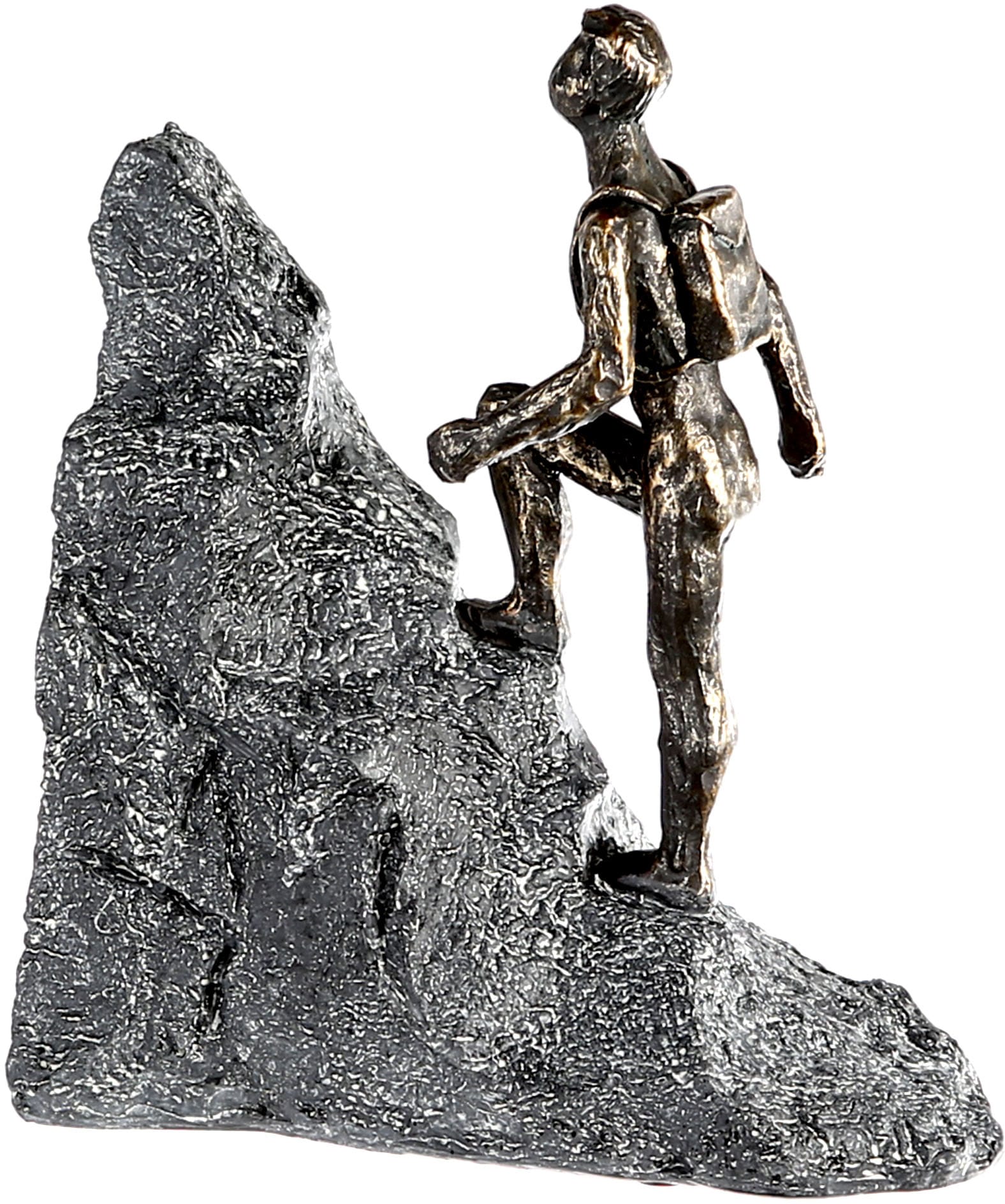 Casablanca by Gilde Dekofigur »Skulptur Wanderer, BAUR Polyresin kaufen | bronzefarben/grau«, bronzefarben/grau