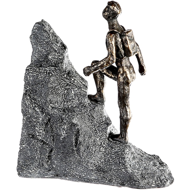 Casablanca by Gilde Dekofigur »Skulptur Wanderer, bronzefarben/grau«,  bronzefarben/grau, Polyresin kaufen | BAUR