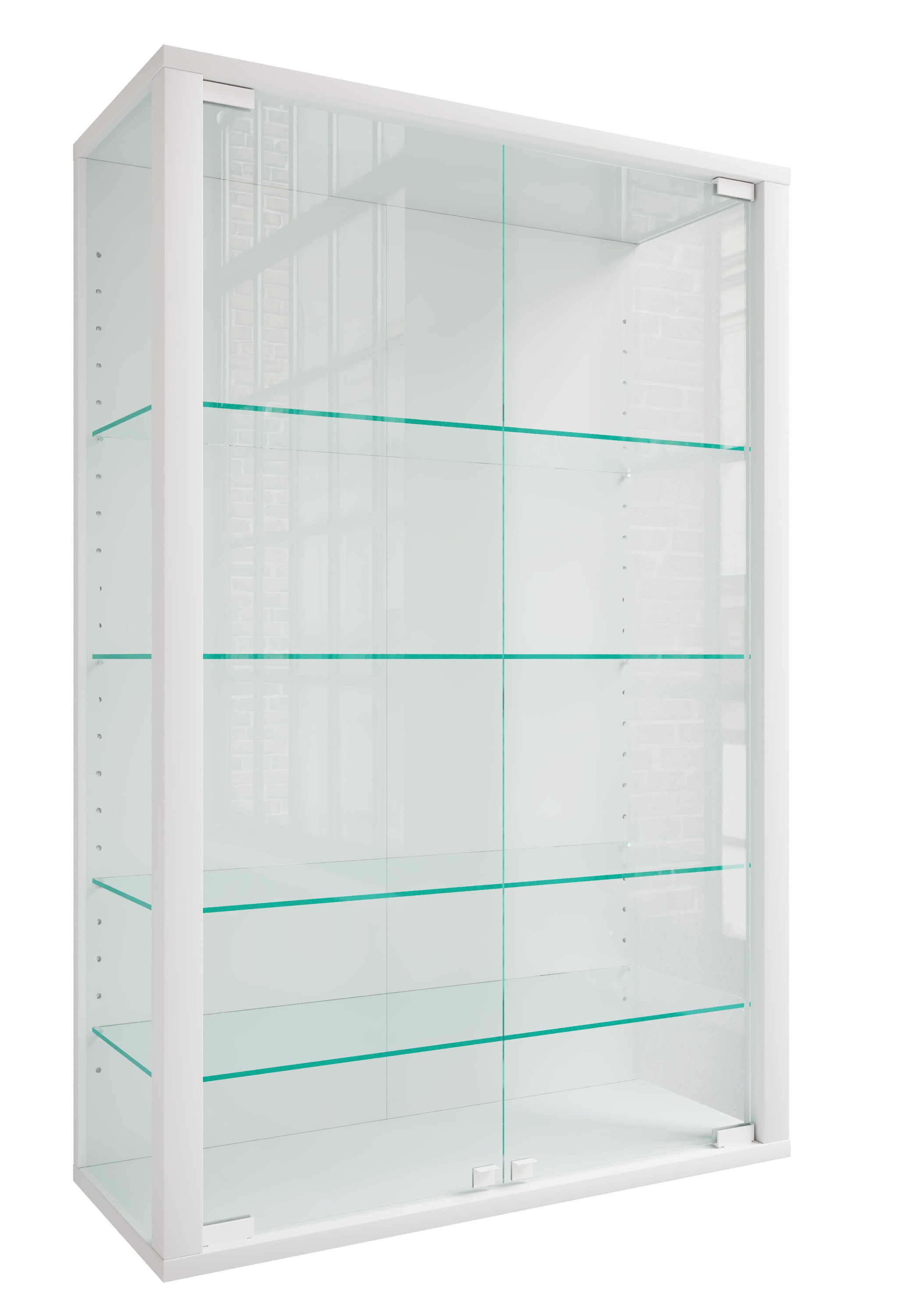 VCM Wandregal »Wandvitrine Hängevitrine Glasvitrine Glas Udina L« 1 Stk. tlg.