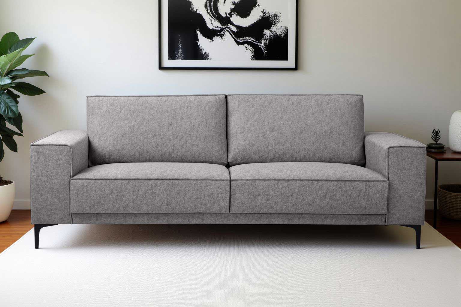 Places of Style 3-Sitzer "3er Sofa Oland, Struktur, Flachgewebe, Luxus-Micr günstig online kaufen