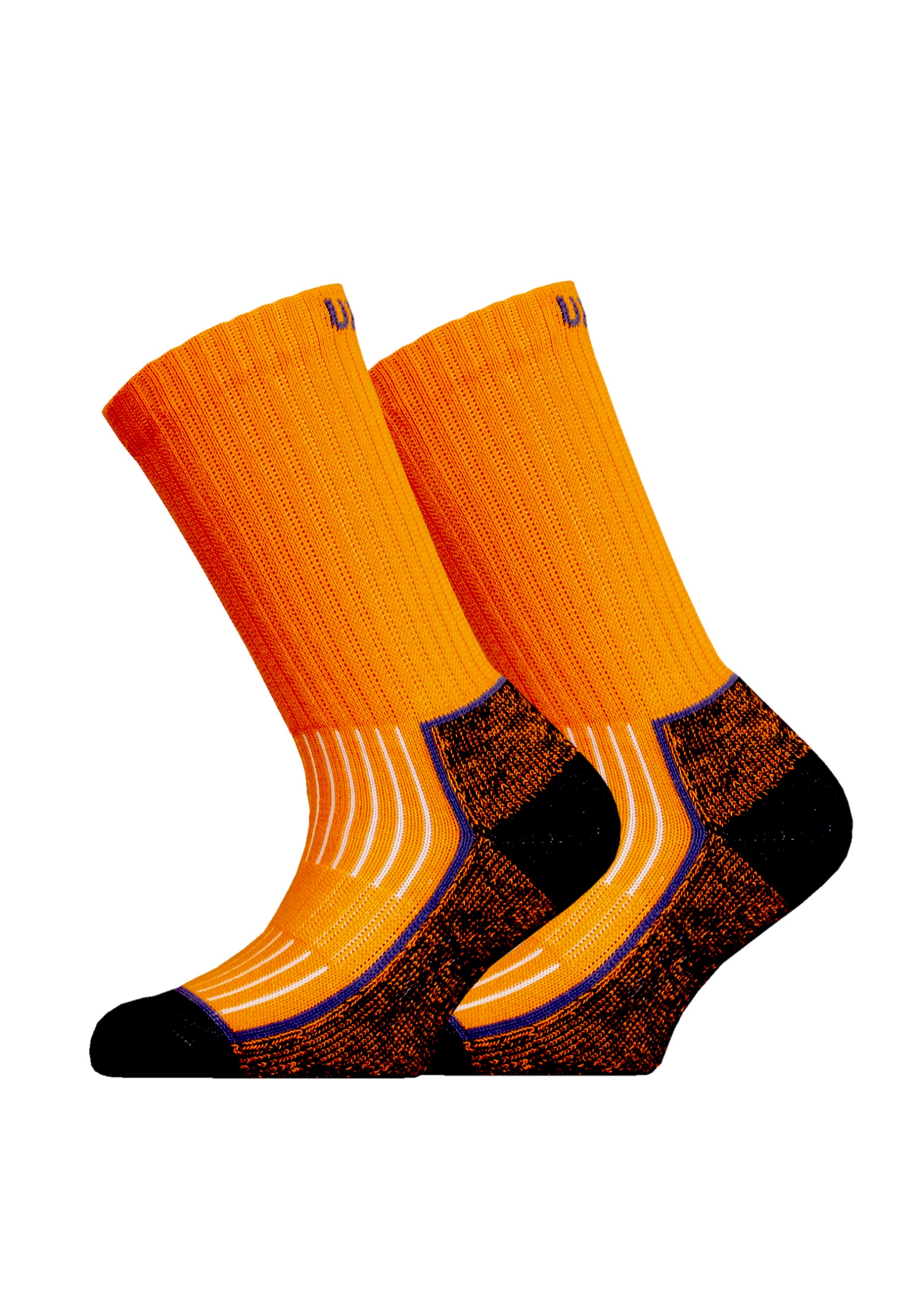UPHILLSPORT Damen Socken "SAANA JR 2er Pack", Gr. 31, orange, 45% Baumwolle, 27% Polyamid, 26% Wolle, 2% Elasthan, mehrfarbig, Socken, mit