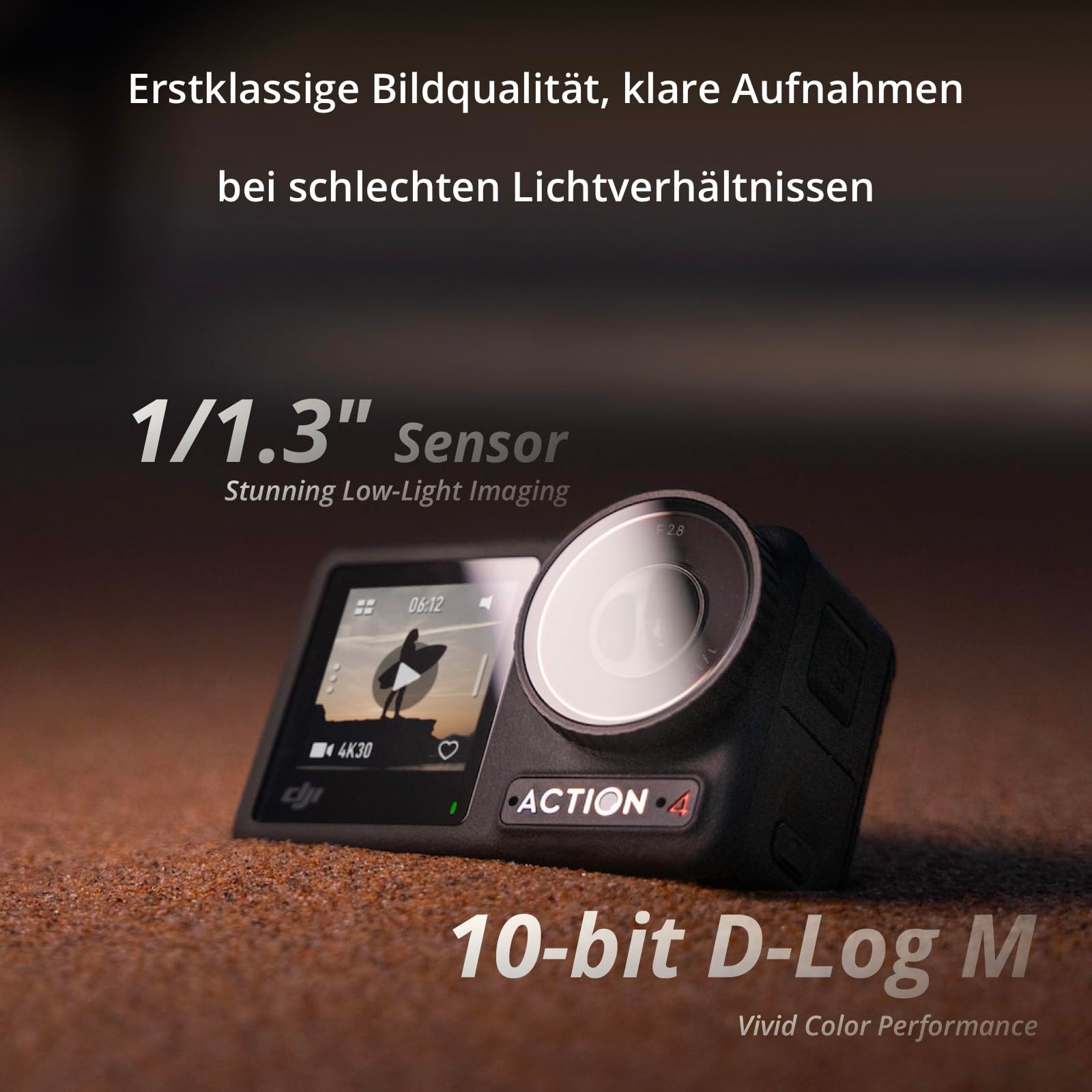 DJI Camcorder »Osmo Action 4 Adventure Combo« 4K Ultra HD Bluetooth