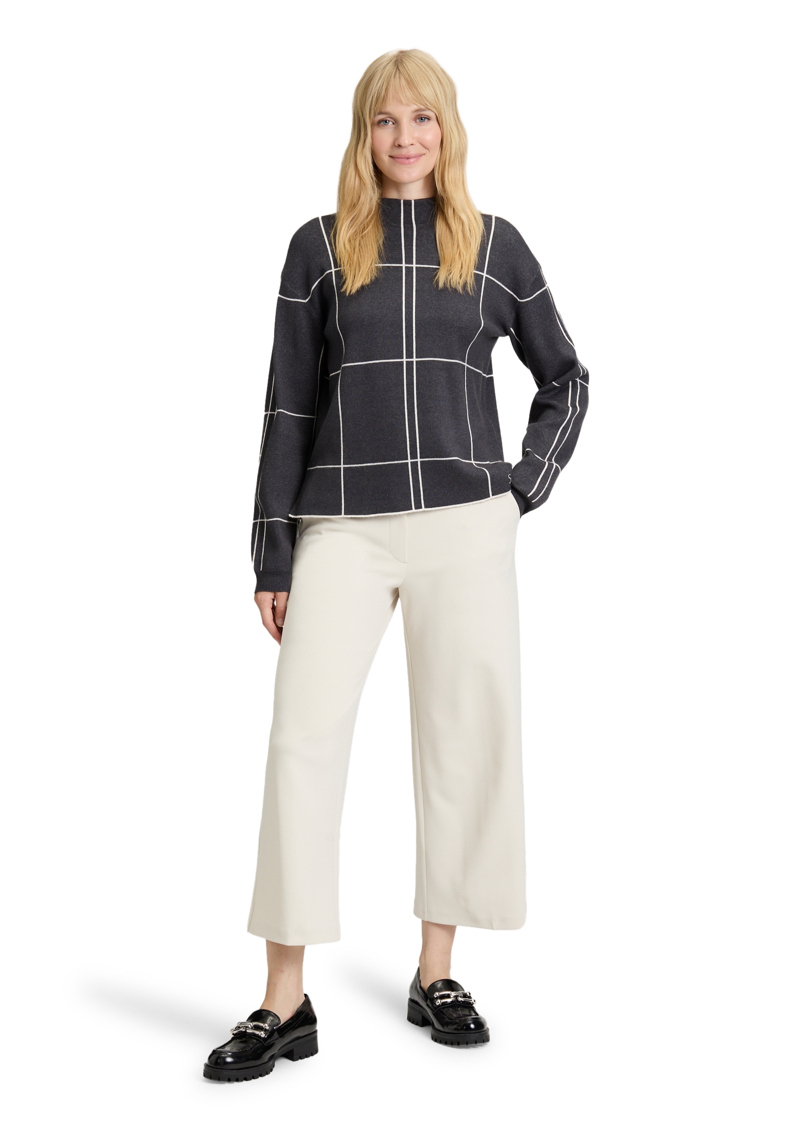 Betty Barclay Strickpullover »Betty Barclay Damen Strickpullover kariert«, (1 tlg.)