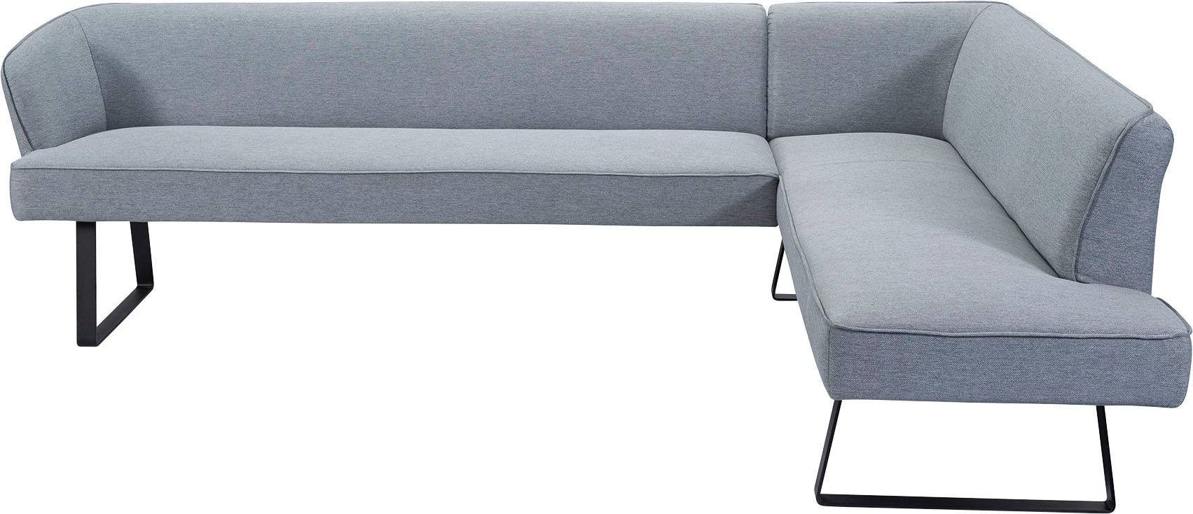 exxpo - sofa fashion Eckbank »Americano«, mit Keder und Metallfüßen, Bezug in verschiedenen Qualitäten