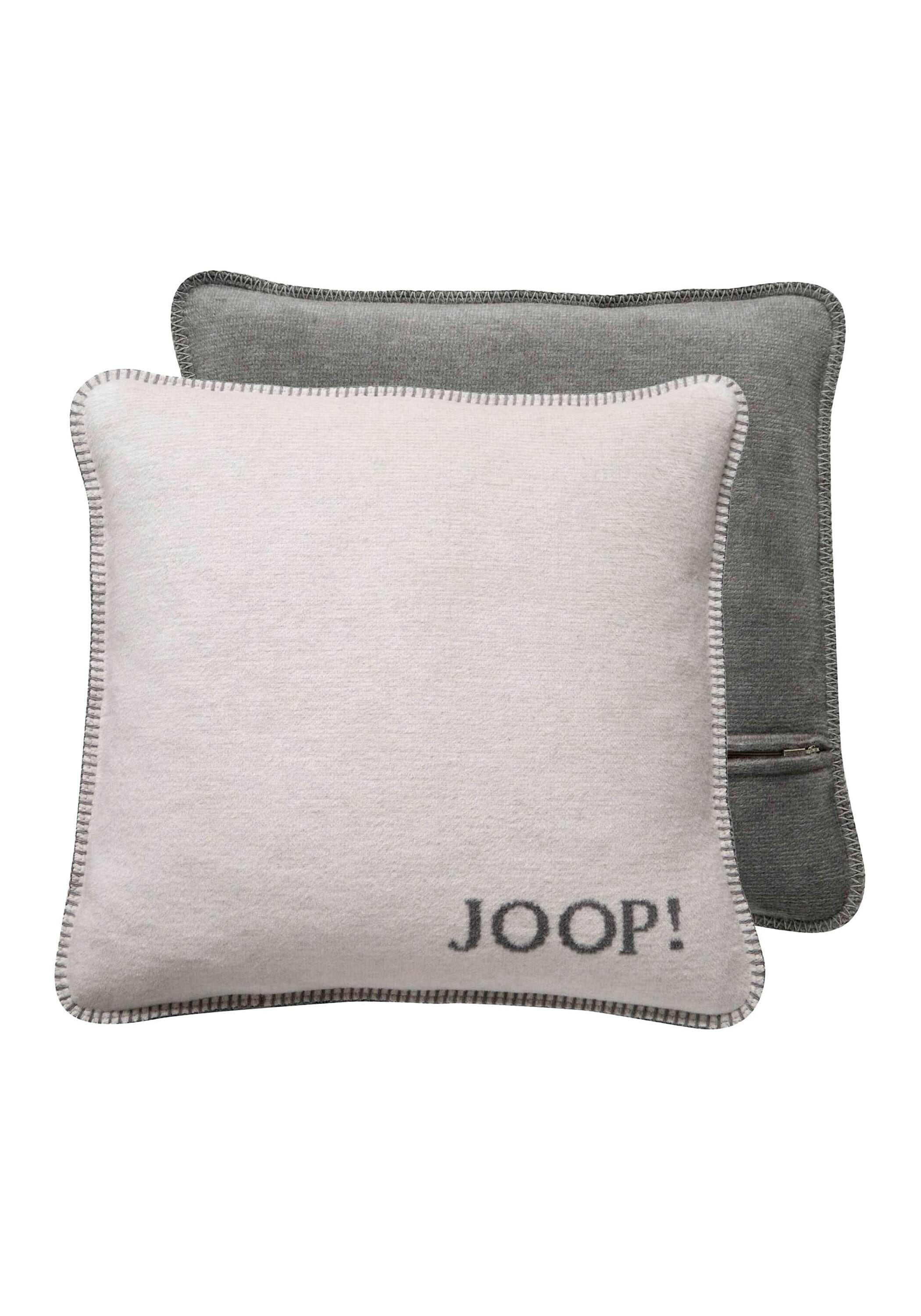 Dekokissen JOOP, B:50cm, grau, Obermaterial: 58% Baumwolle CO. 35% Polyacryl PAN. 7% Polyester PES., Dekokissen_Sitzkissen_Kissenhüllen, "Kissenhülle