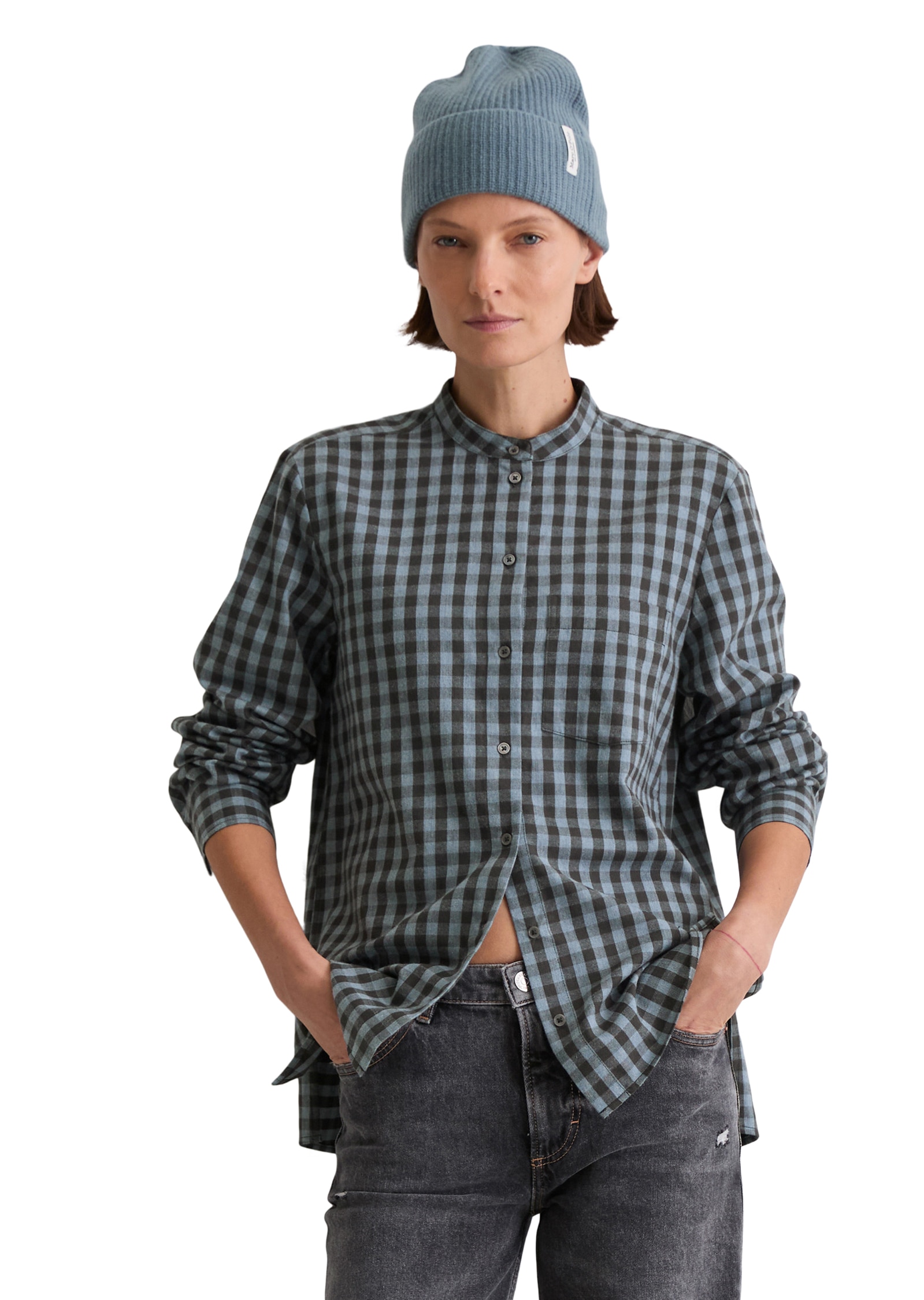 Marc OPolo Karobluse "regular fit aus softem Baumwoll-Flanell" günstig online kaufen
