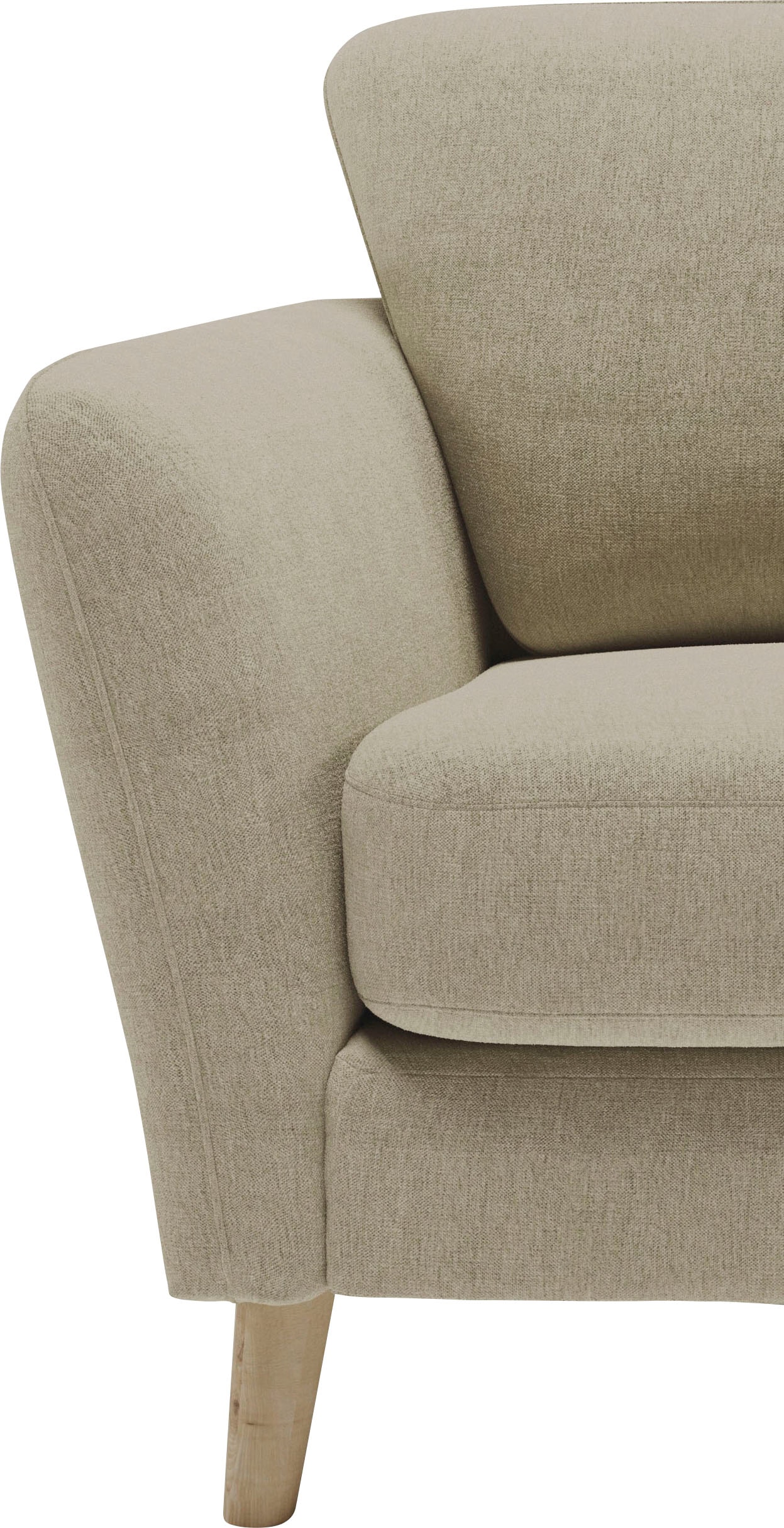 Home affaire Ecksofa »MARSEILLE (279/152cm),L-Form, Rec. rechts/links«, Massivholzbeine aus Eiche, in verschieden Bezügen und Farbvarianten