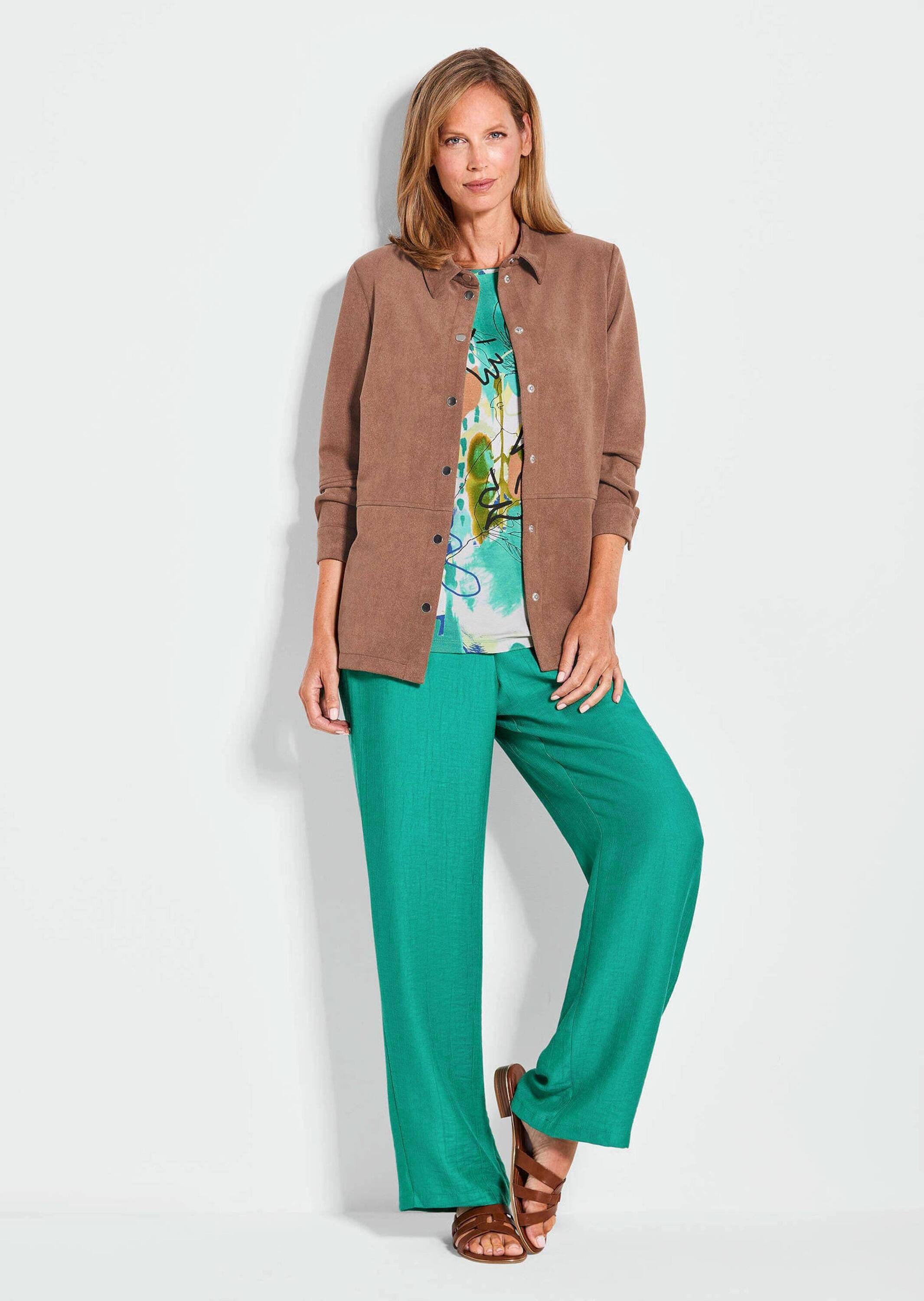 GOLDNER Jackenblazer "Kurzgröße Velourslederhemd" Ohne günstig online kaufen