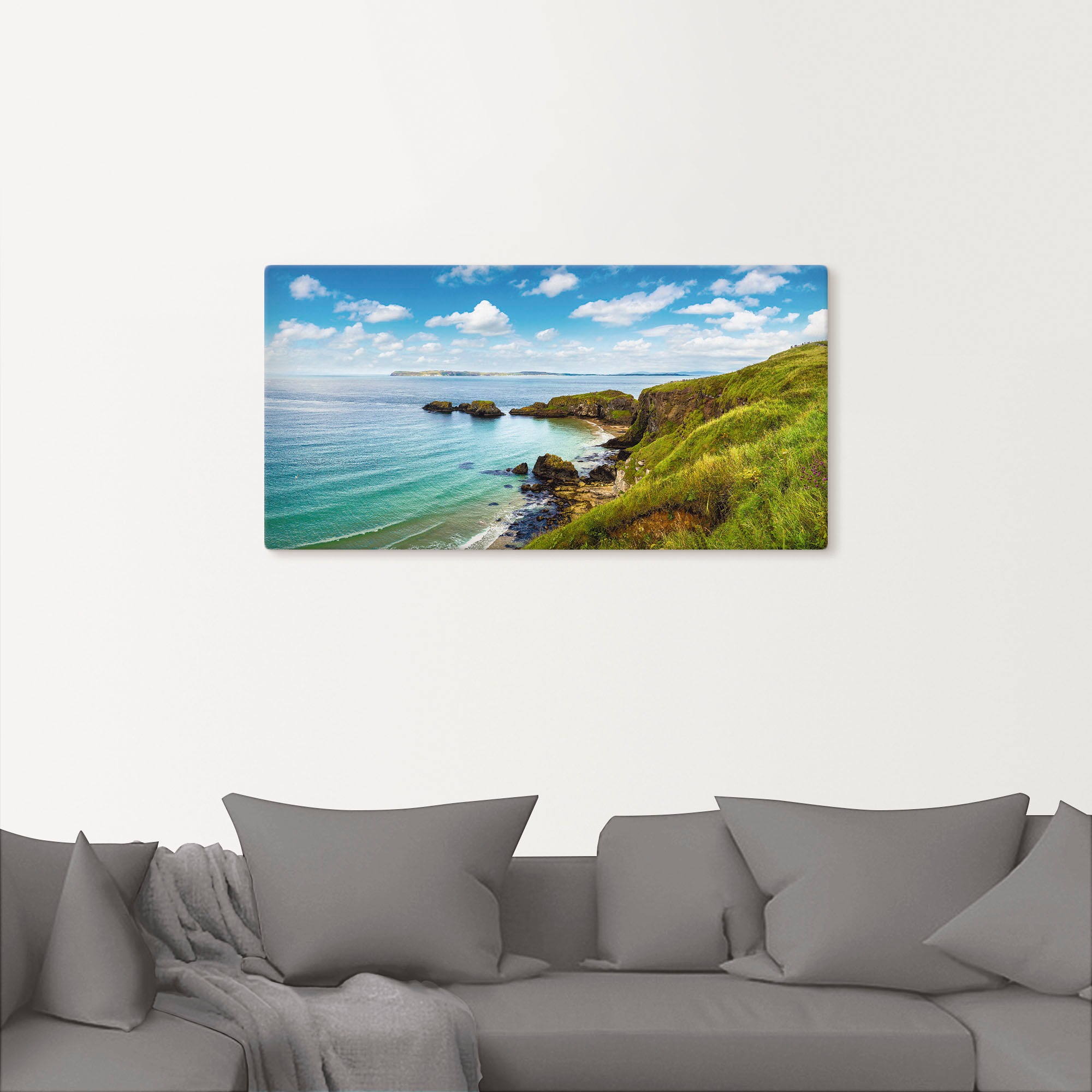 Artland Wandbild "Küstenweg in Carrick-a-Rede" Gewässer 1 Stk. tlg. als Lei günstig online kaufen