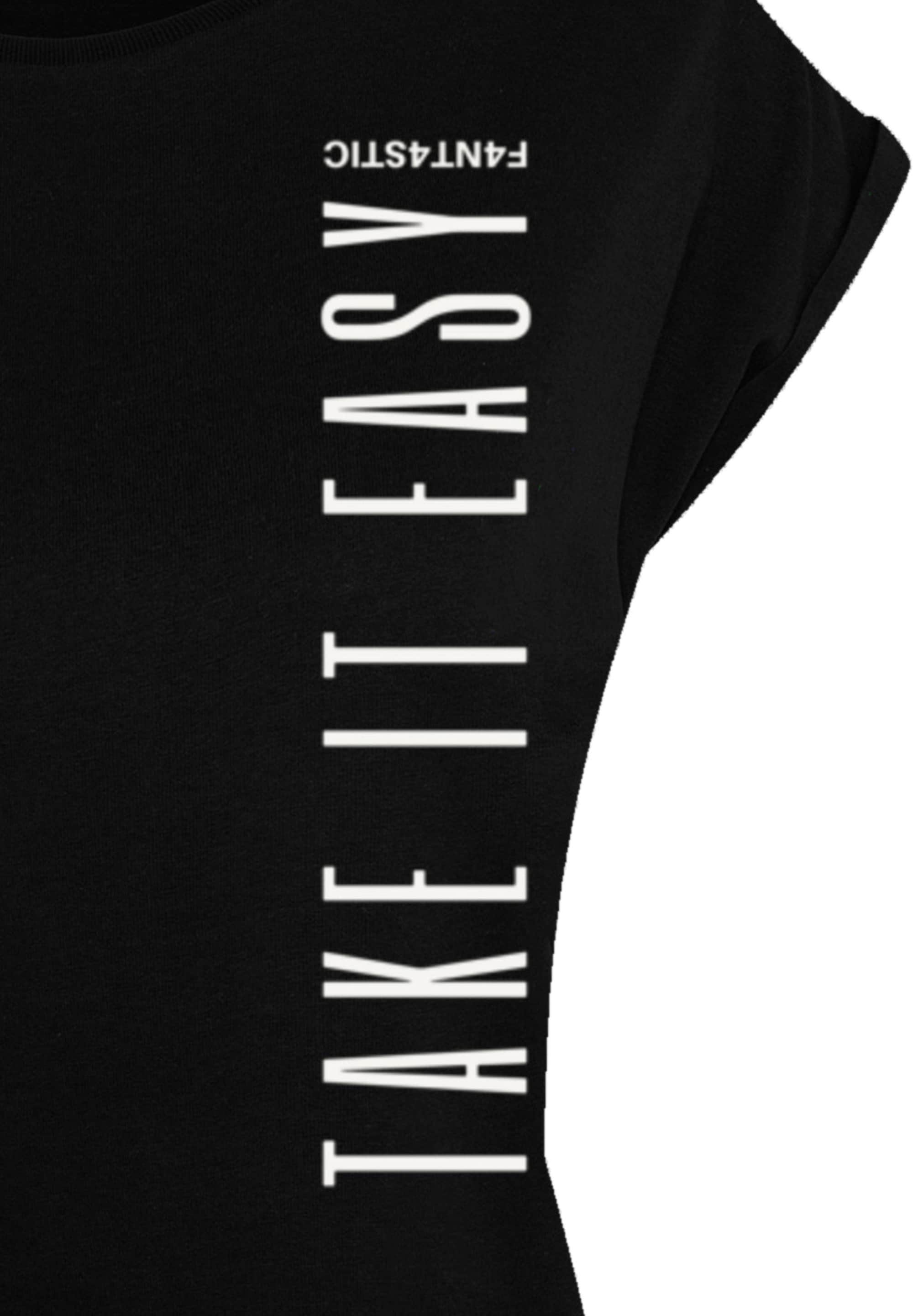 F4NT4STIC T-Shirt »PLUS SIZE Take It Easy«, Print