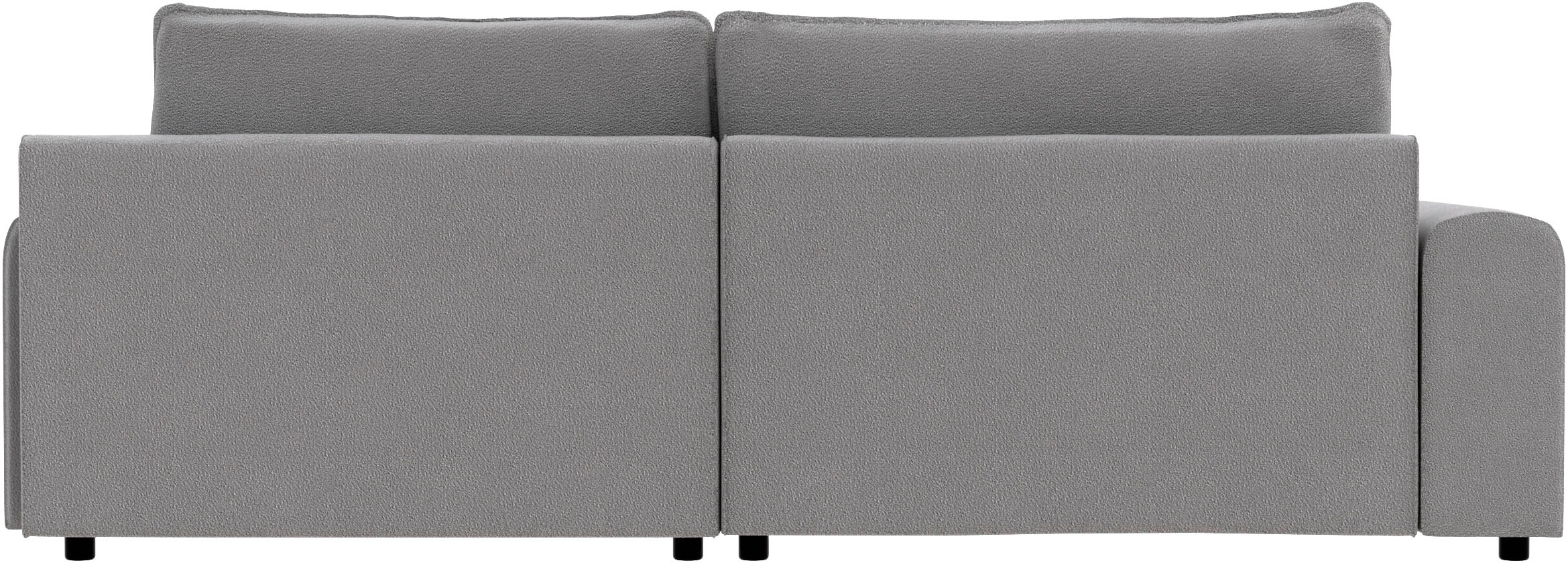 TRENDMANUFAKTUR Ecksofa »Fordon, Schlafsofa mit Bettkasten, Couch in L-Form, Breite 250 cm«, in Struktur fein LEO, haustierfreundlich, schlamm, Recamiere rechts