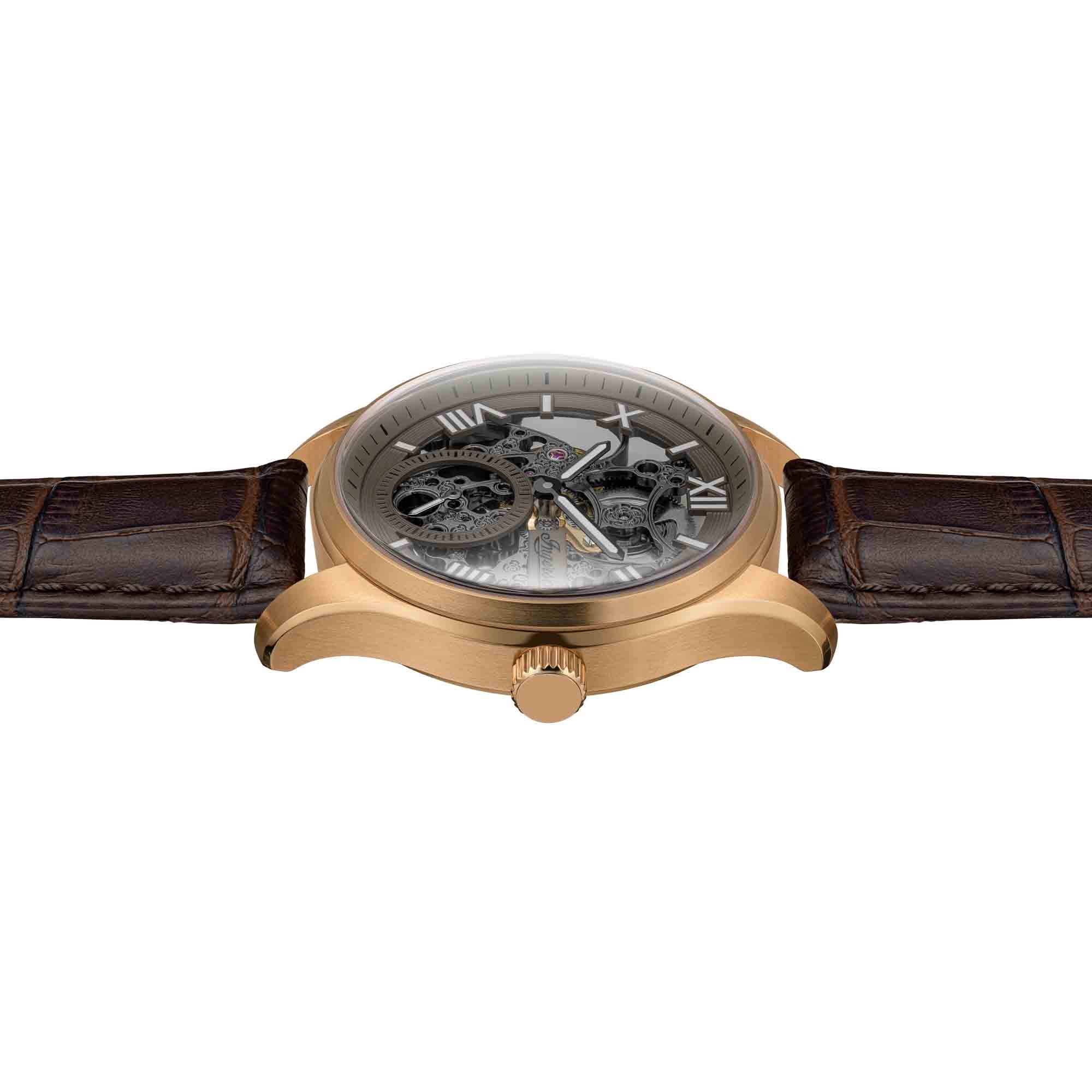 Ingersoll Automatikuhr »The Maverick« Armbanduhr, Herrenuhr, Mechanische Uhr, Lederarmband, analog