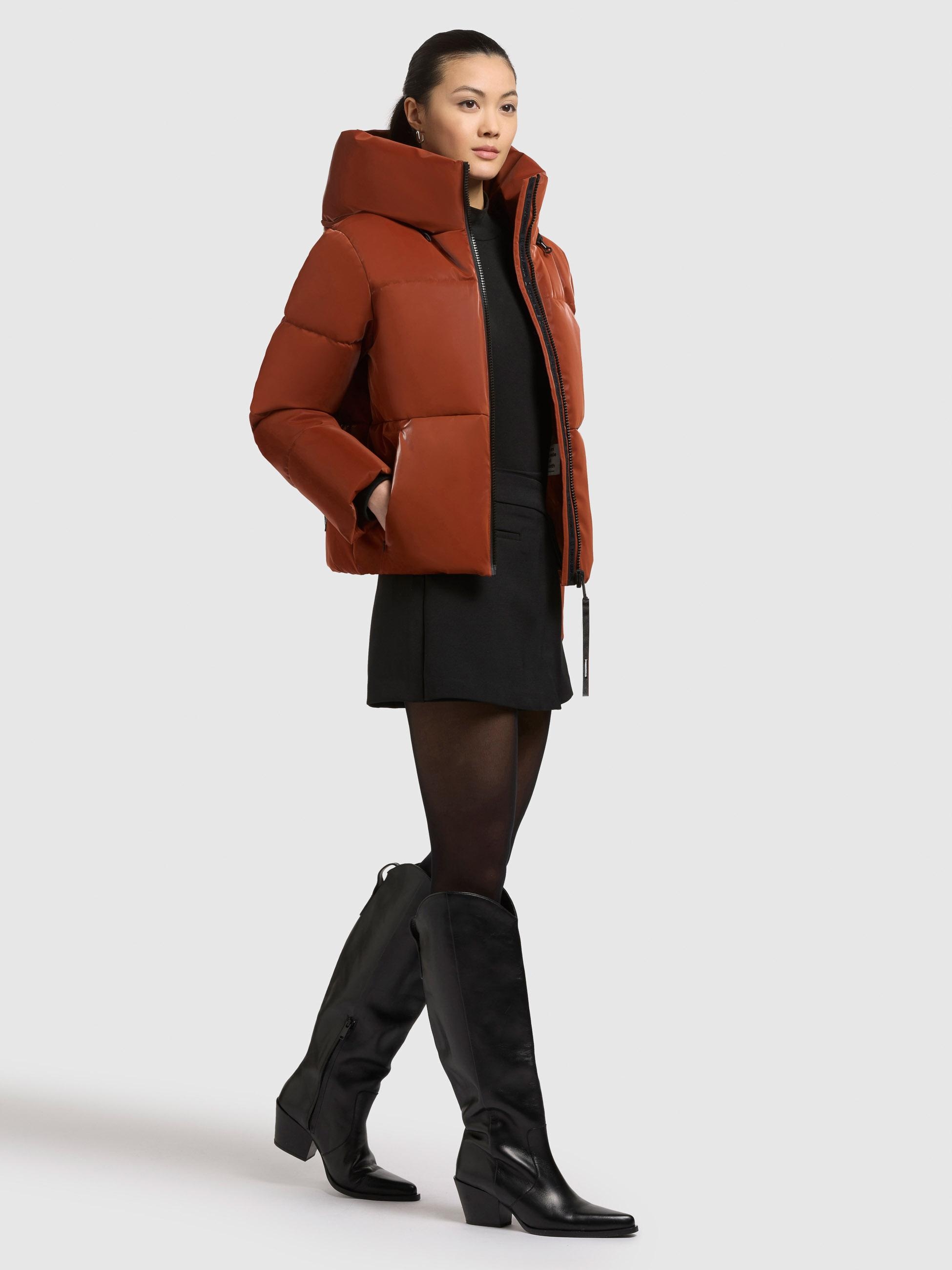 khujo Steppjacke »Audrey Shiny« mit Kapuze Schimmernde Damen Winterjacke mit Kapuze