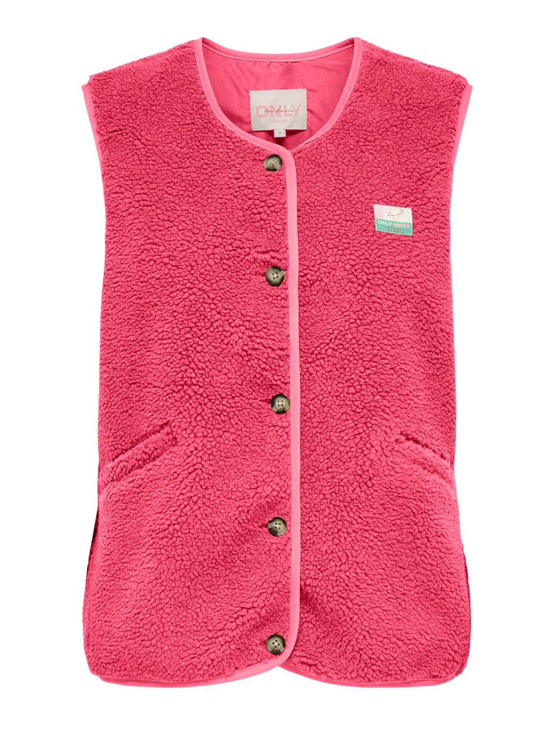 ONLY Plüschweste »ONLBABY LIFE TEDDY VEST PNT CS« Kunstfaser Plüsch