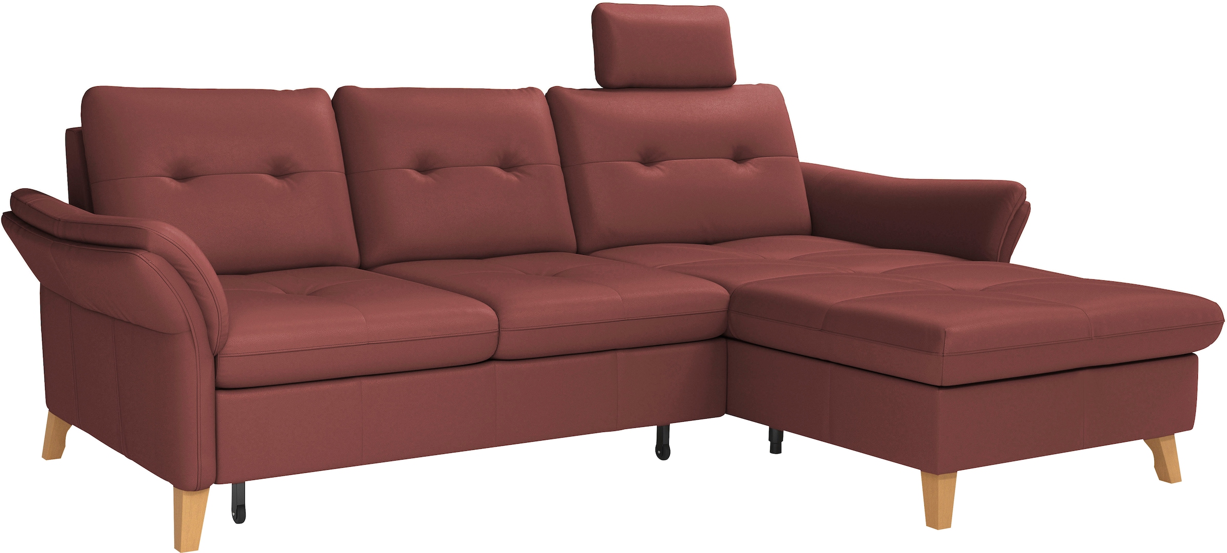 sit&more Ecksofa »Göteborg«, Sitztiefenverstellung und Federkern, wahlweise mit Bettfunktion