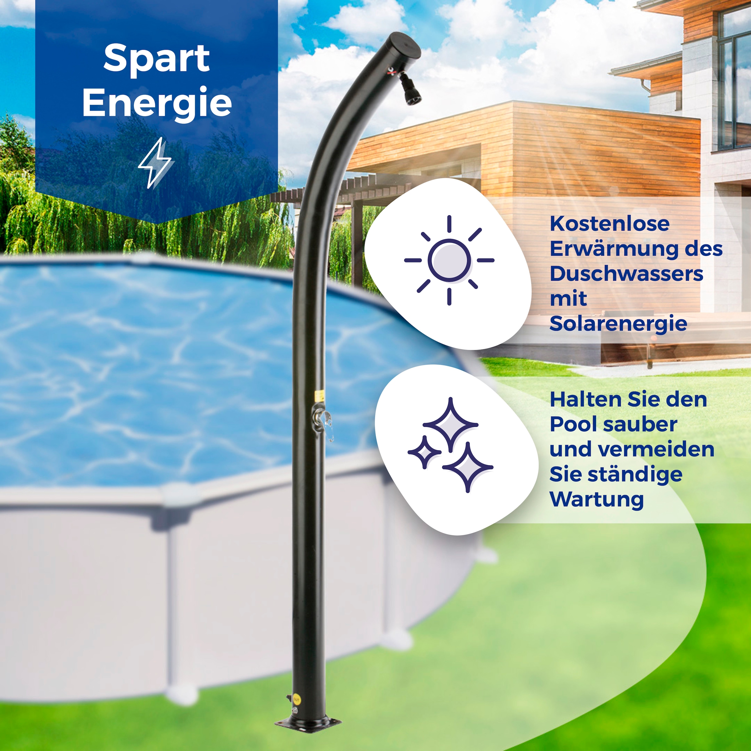 Gre Solardusche »DSALR32W«, 210 cm Höhe, 32 l Tank