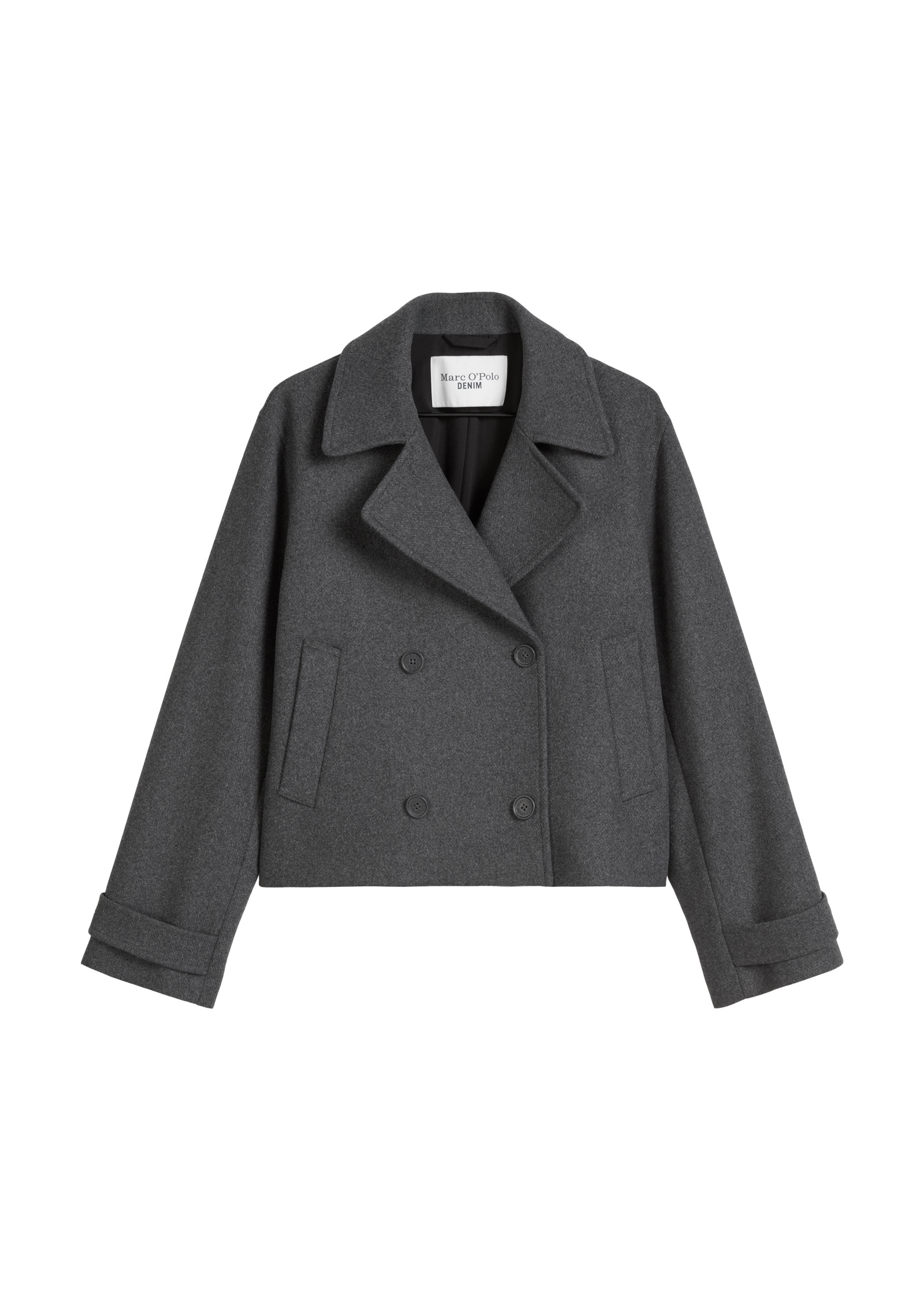 Marc O'Polo DENIM Outdoorjacke »mit recycelter Wolle«, ohne Kapuze