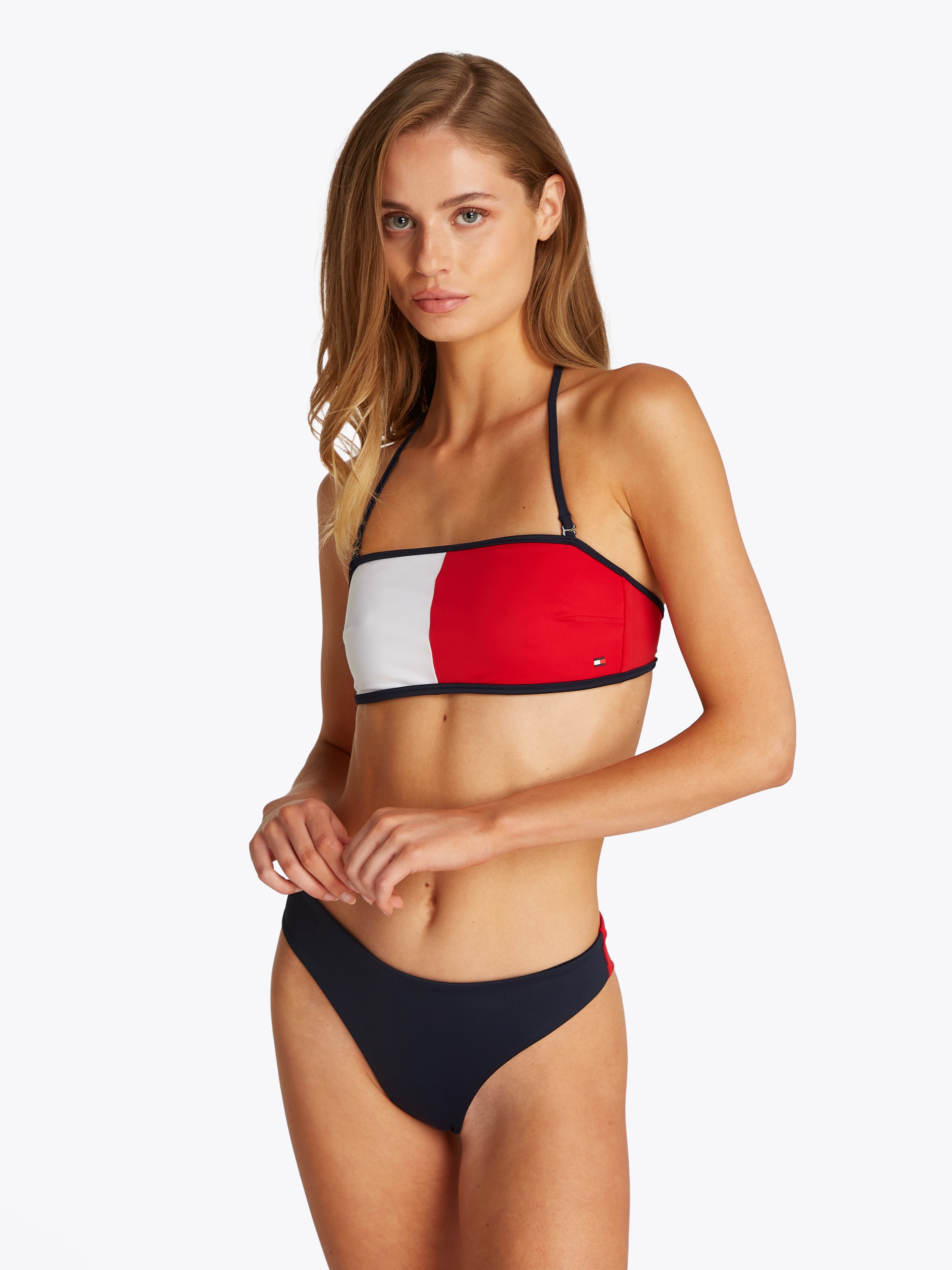 Tommy Hilfiger Swimwear Bandeau-Bikini-Top "BANDEAU", in Color-Block-Optik, günstig online kaufen