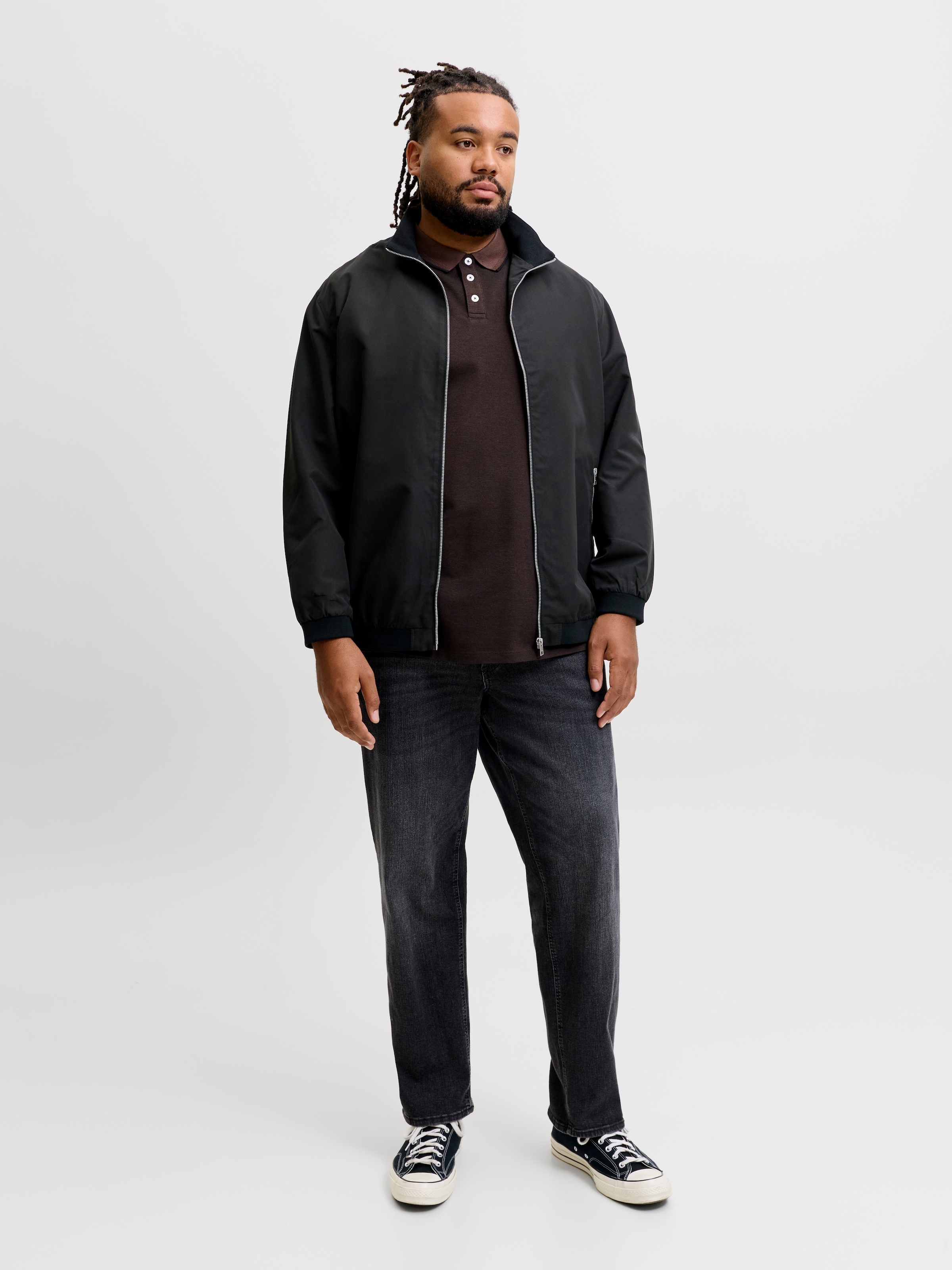 Jack & Jones PlusSize Blouson »JJERUSH HARRINGTON BOMBER NOOS PLS« Kunstfaser, regular fit