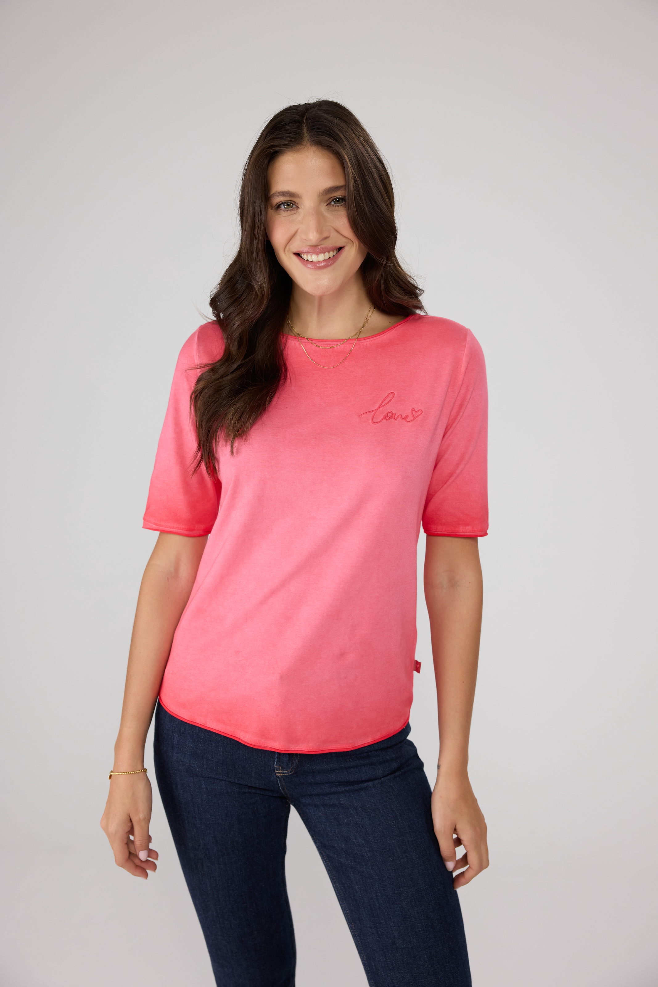 Lieblingsstück Rundhalsshirt "CandiceEP", mit Statement-Stickerei und im Ba günstig online kaufen