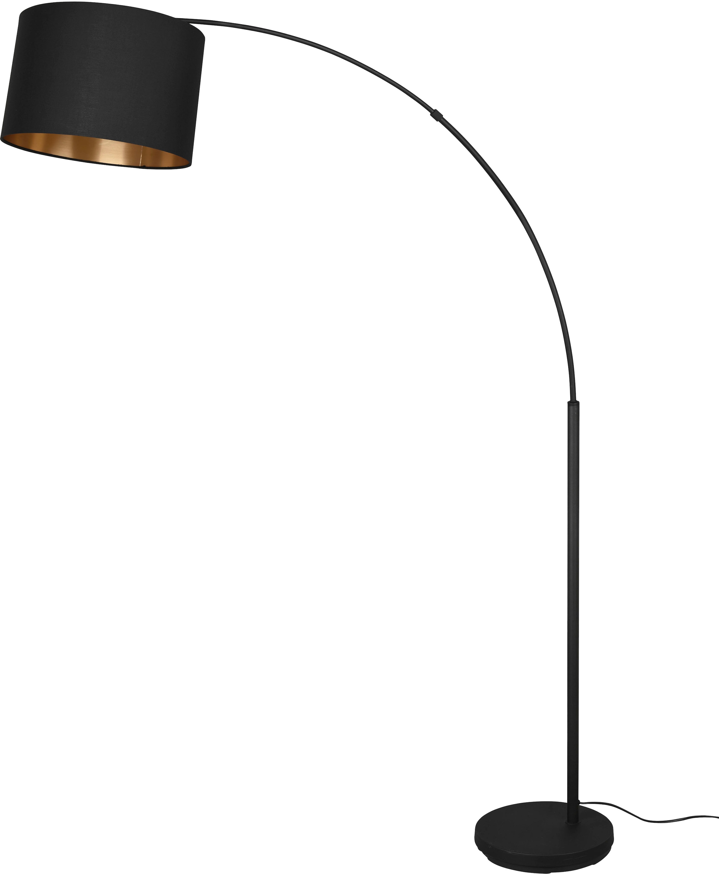 TRIO Leuchten Stehlampe »Bolivia«, 1 flammig-flammig, Stehleuchte  schwarz-gold Fußschalter exkl 1xE27 max 10W, Höhe 171 cm | BAUR