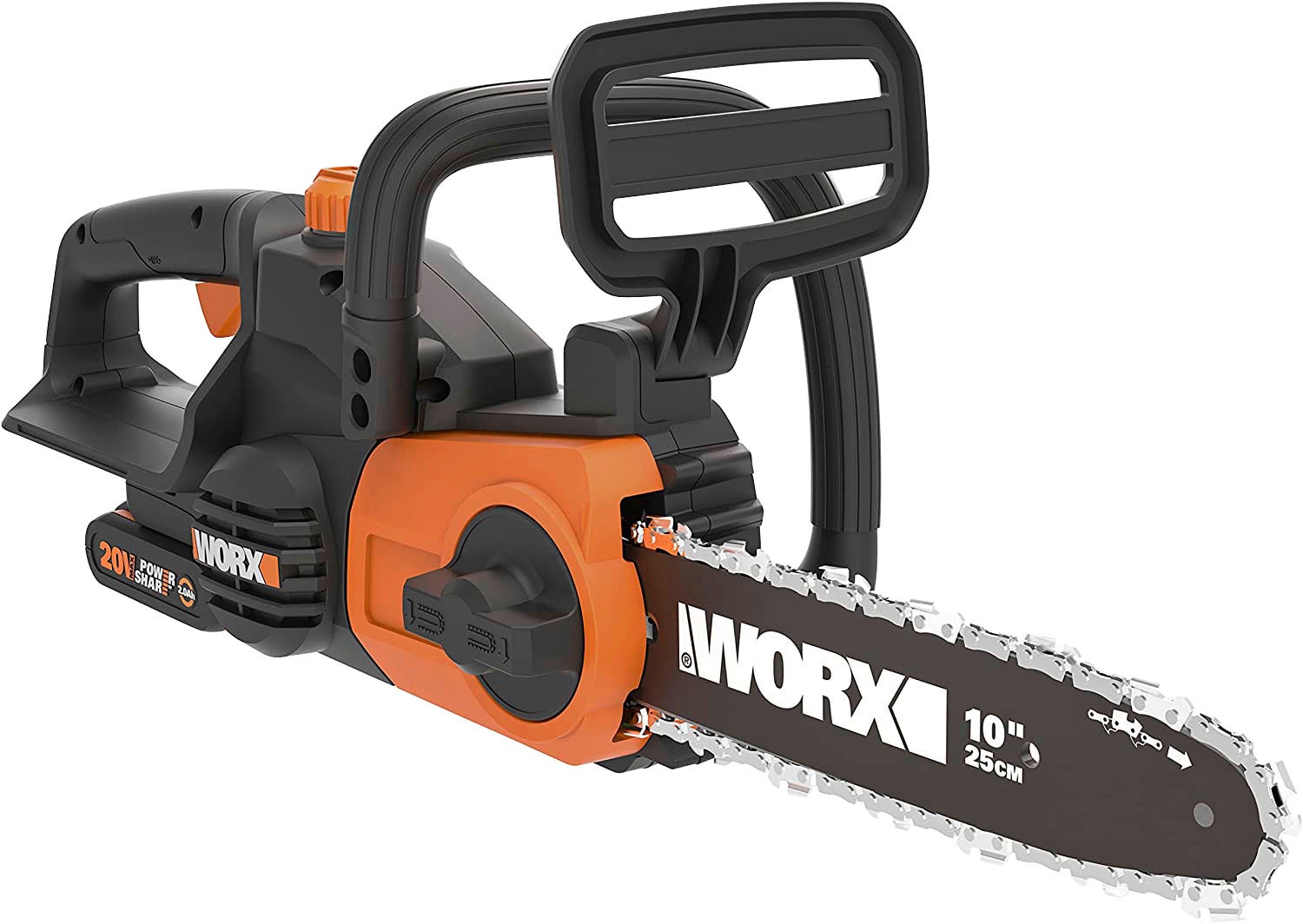 Worx Akku-Kettensäge ", 25cm", (Set), inklusive 20V/2Ah Akku und Ladegerät