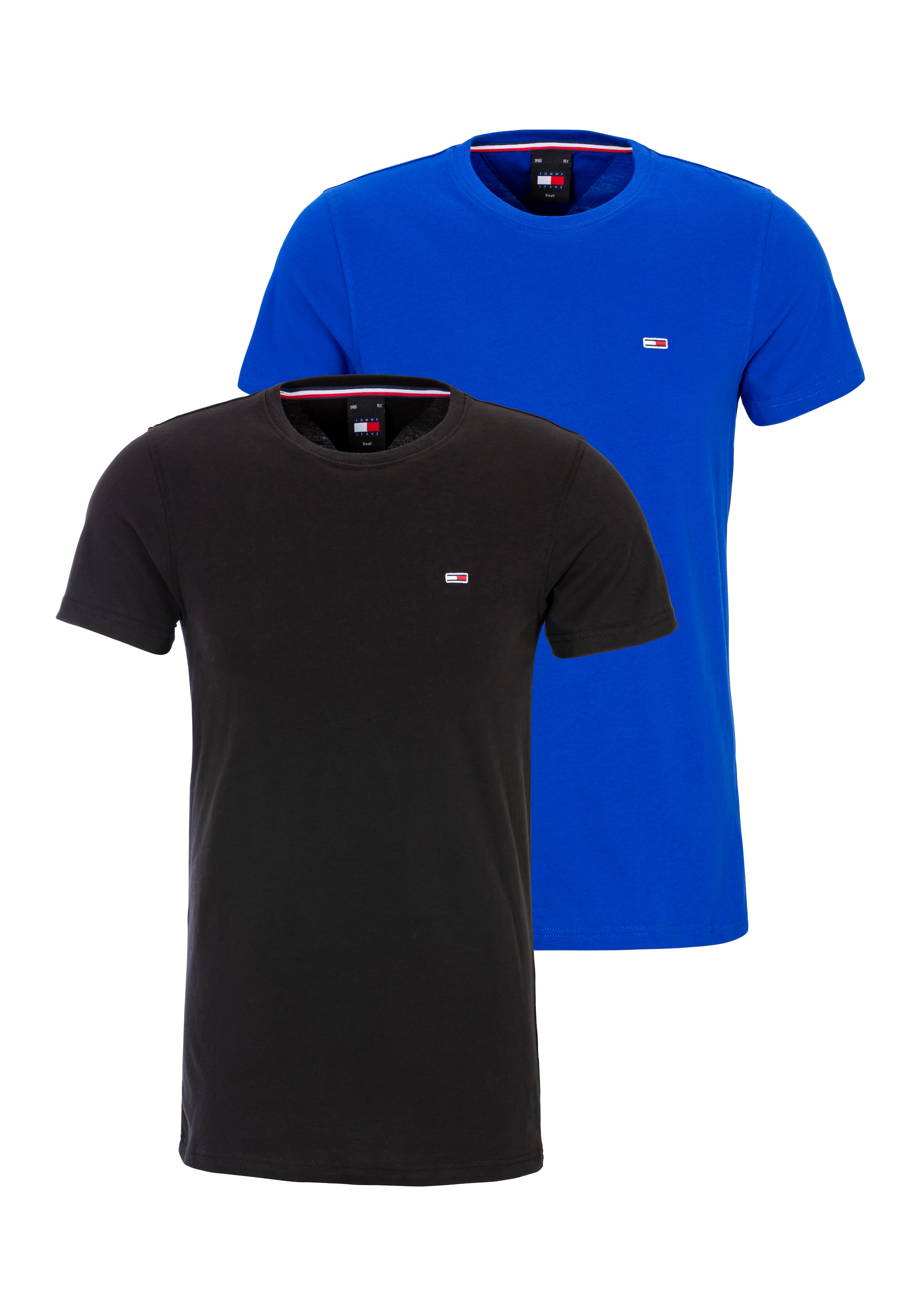 T-Shirt »TJM 2PACK SLIM JERSEY TEE«, mit Markenlogo auf der Brust