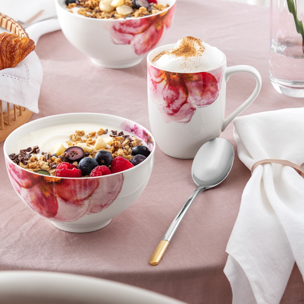 Villeroy & Boch Tafelmesser »Tafelmesser Ella teilvergoldet 238 mm 6er Set silber-gold« Spülmaschinenfest