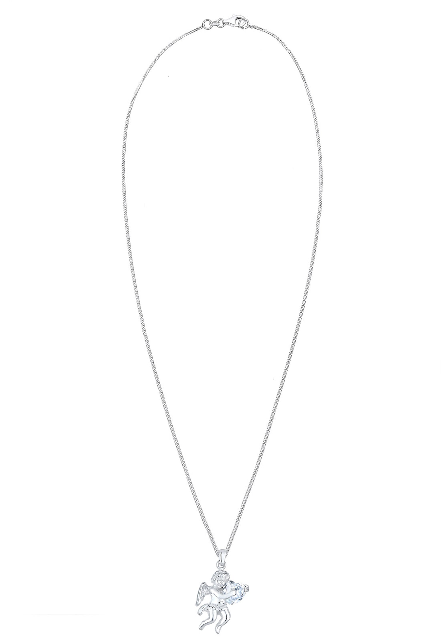Elli Collierkettchen »Engel Herz Zirkonia Weiß 925 Sterling Silber«