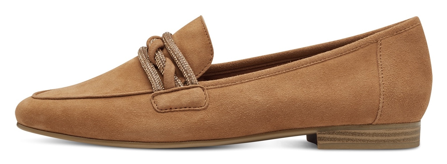 MARCO TOZZI Slipper, Blockabsatz, Loafer, Businessschuh, Schlupfschuh mit Zierriegel