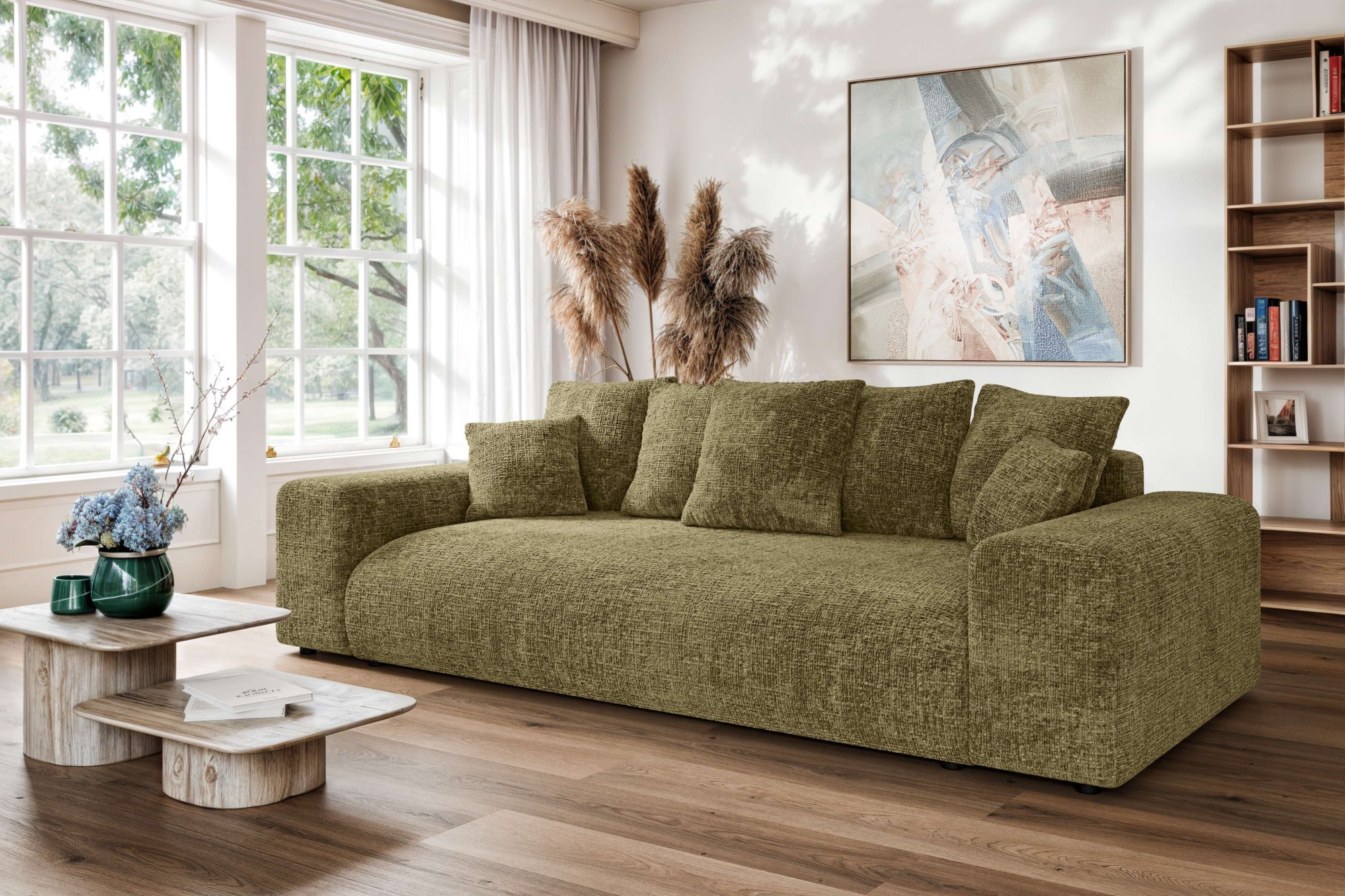 Home affaire Big-Sofa "LAKESIDE 3-Sitzer Schlafsofa mit Bettkasten, Breite günstig online kaufen
