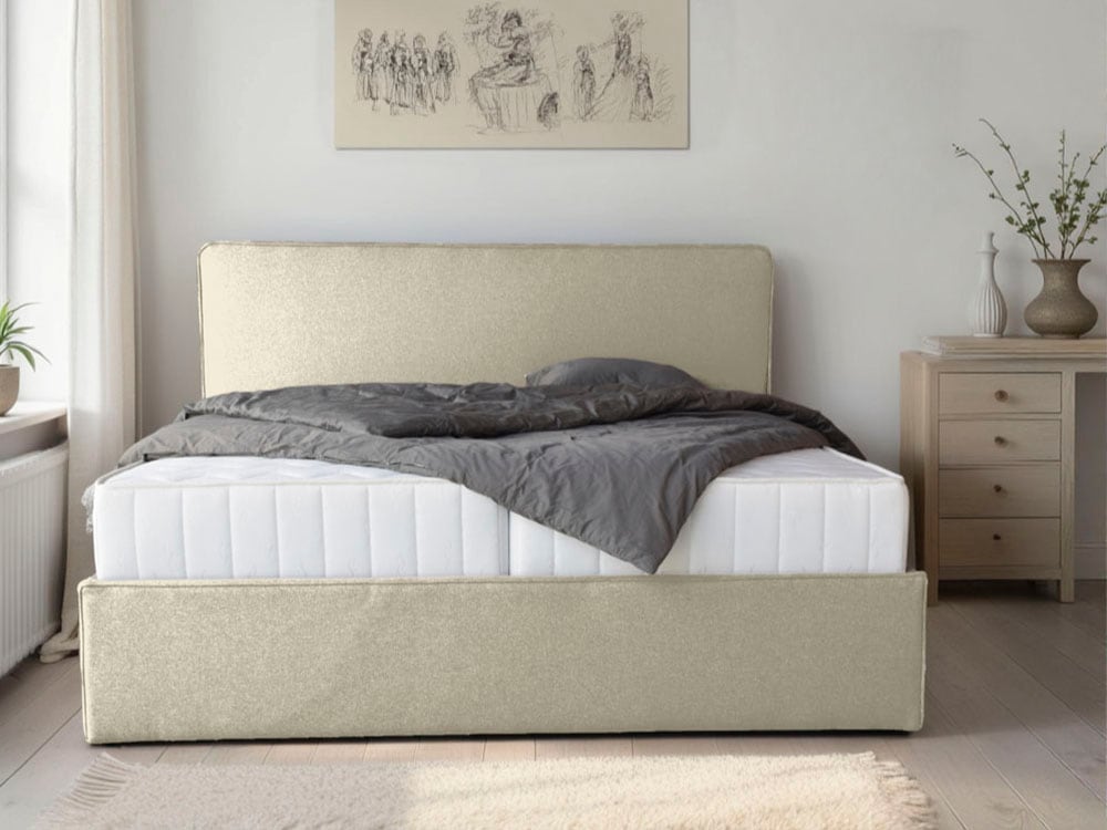 COLLECTION AB Polsterbett "Romo erhältlich in der Breite 180x200cm" 2 Varianten: Rahmen oder Rahmen mit Lattenrost