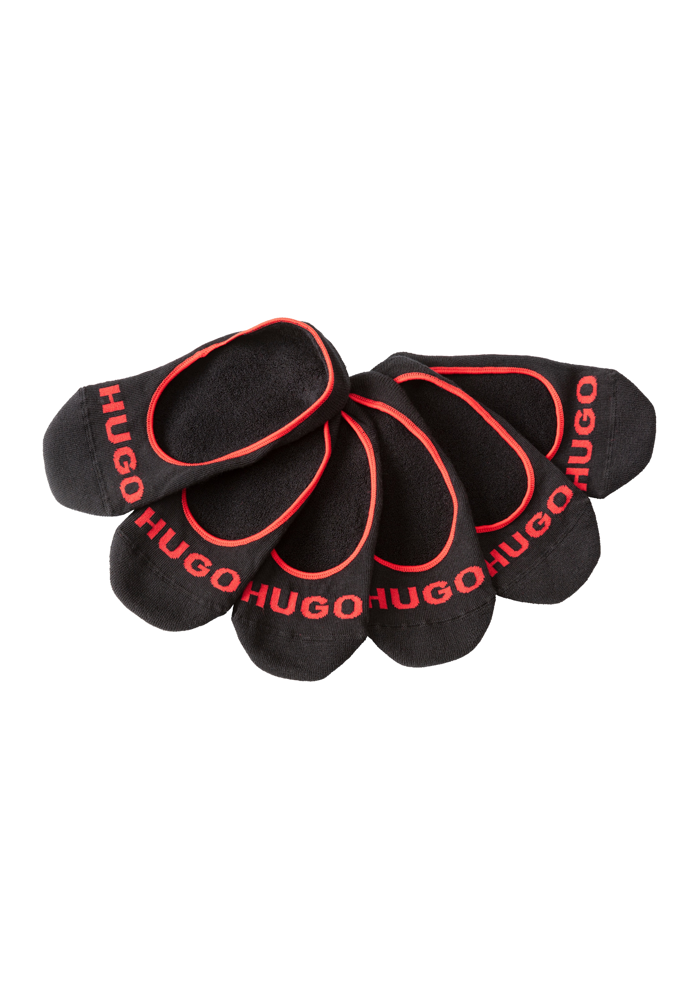 HUGO Underwear Füßlinge »3P SL PLUSH LOGO CC«, (Packung, 3 Paar, 3er), mit kontrastfarbenem HUGO-Schriftzug