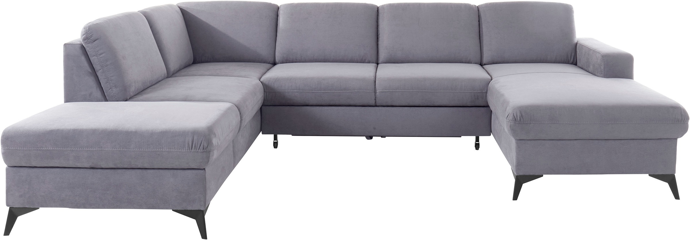 PLACES OF STYLE Wohnlandschaft »Lolland U-Form« Wahlweise mit Bettfunktion und Stauraum, auch mit abwischbarem Bezug