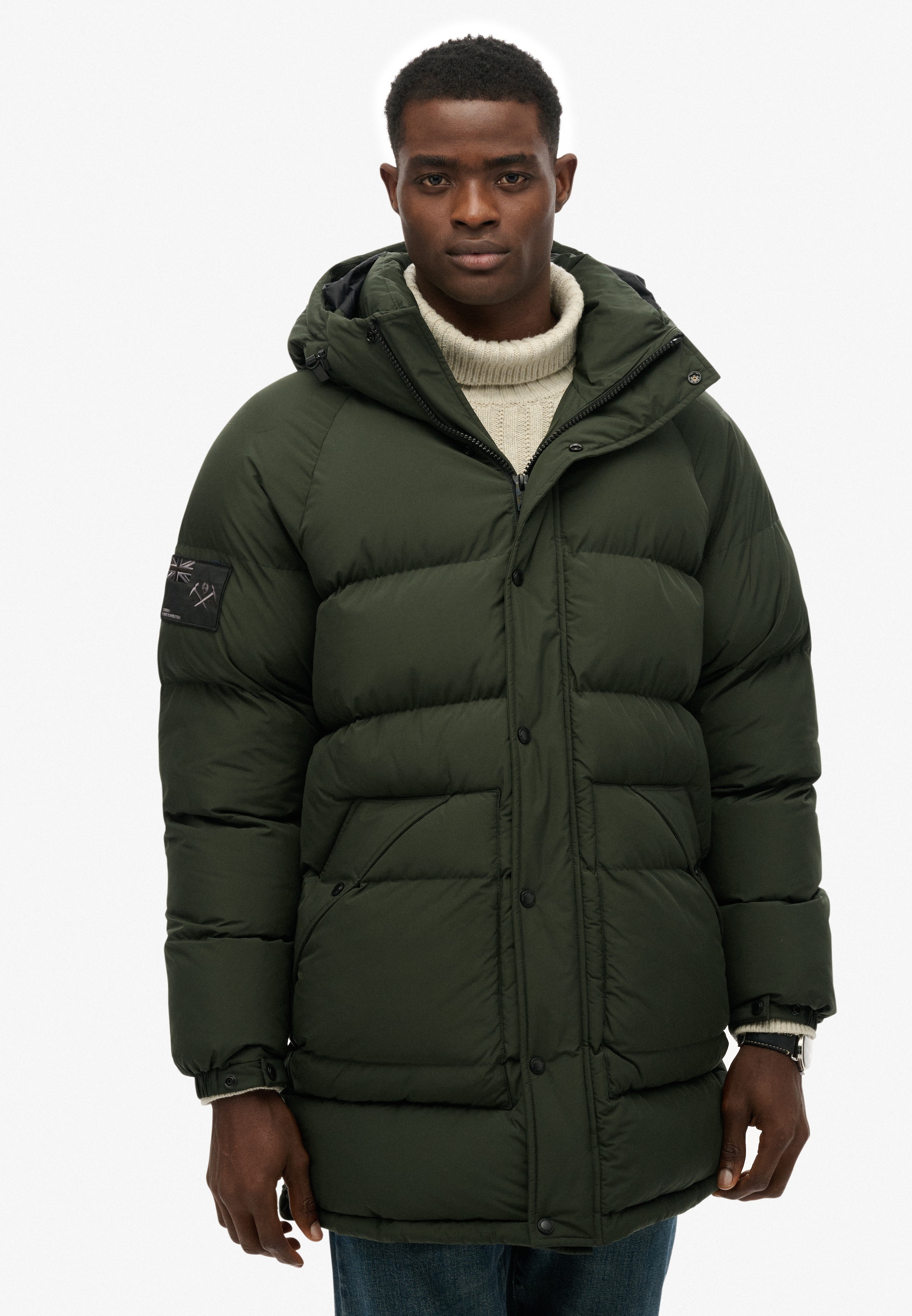 Superdry Steppjacke "XPD LONGLINE BAFFLE PARKA" mitKapuze günstig online kaufen