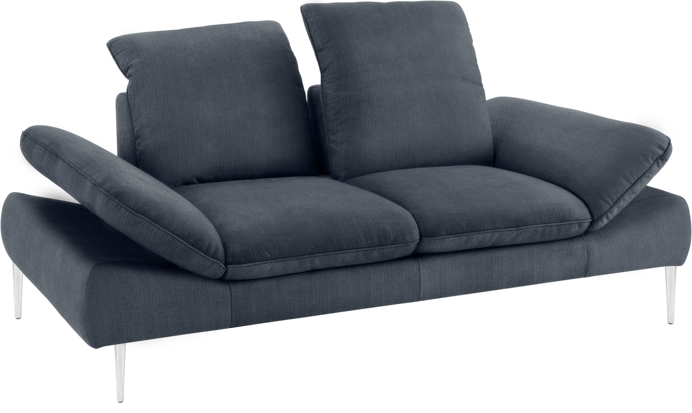 W.SCHILLIG 2-Sitzer »enjoy&MORE« mit Sitztiefenverstellung, Füße Chrom glänzend, Breite 202 cm