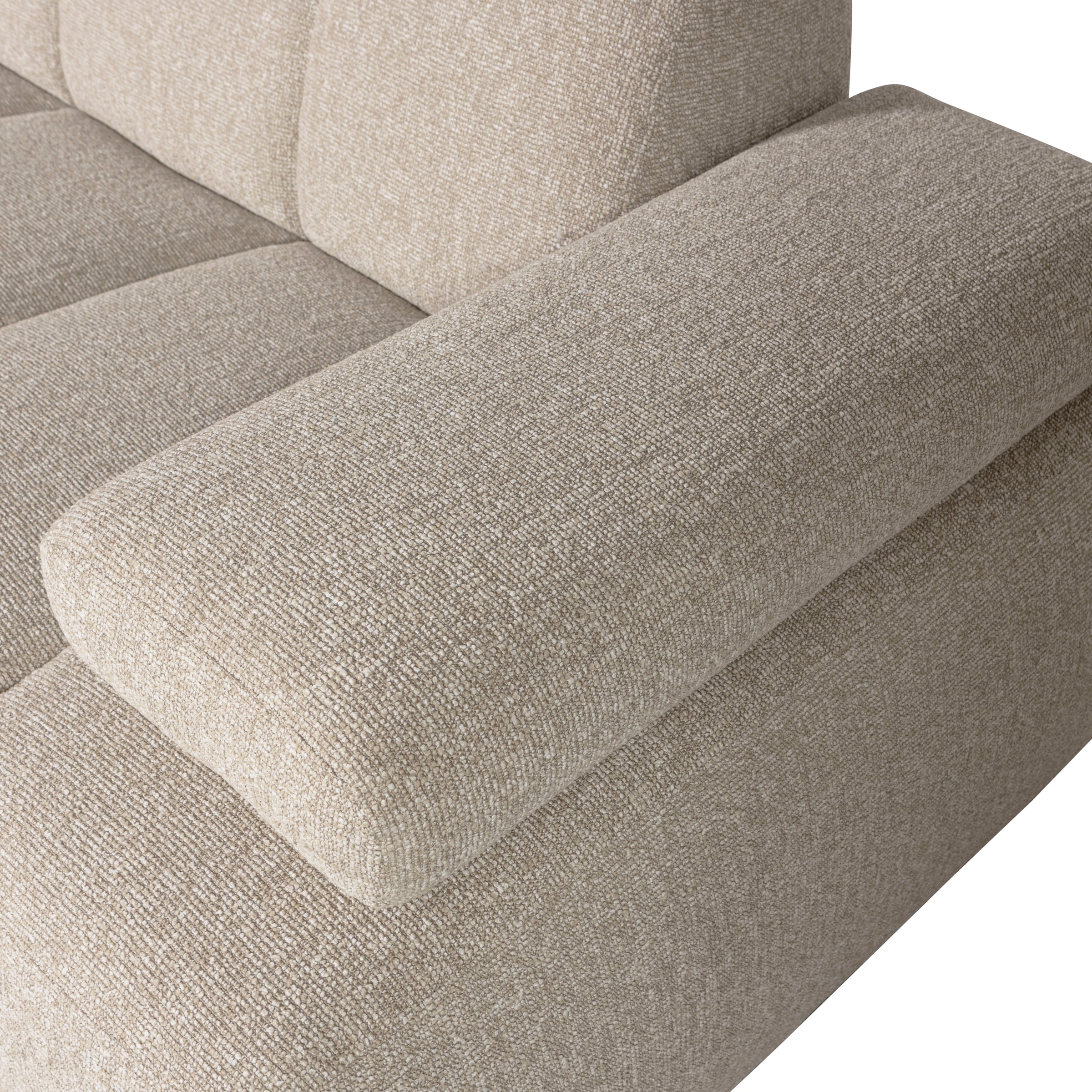 WOOOD Chaiselongue »Mojo Bouclé-Bezug mit verstellbarer Armlehne, H 74 x B 284 x T 160 cm« Tragkraft 360 kg, Maximale Verschleißfestigkeit, Pfleiglicht