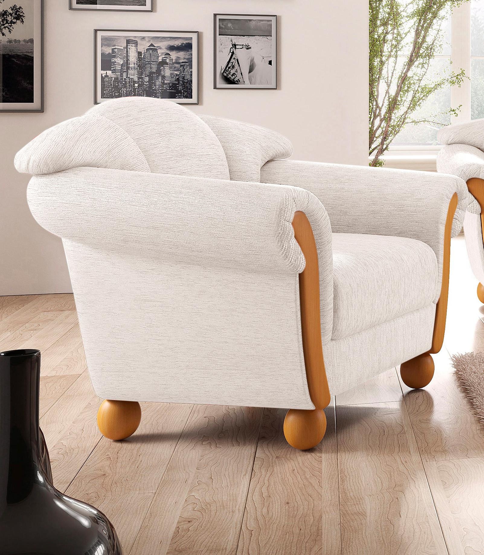 Home affaire Sessel "Milano, bequemer Loungesessel im Landhaus-Stil" günstig online kaufen