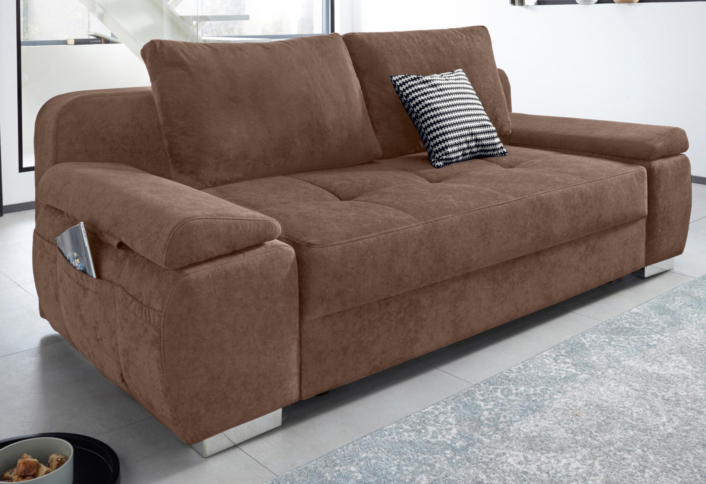 INOSIGN Schlafsofa »Pumo«, mit Boxspring-Aufbau, Bettfunktion und Bettkasten, inklusive Federkern