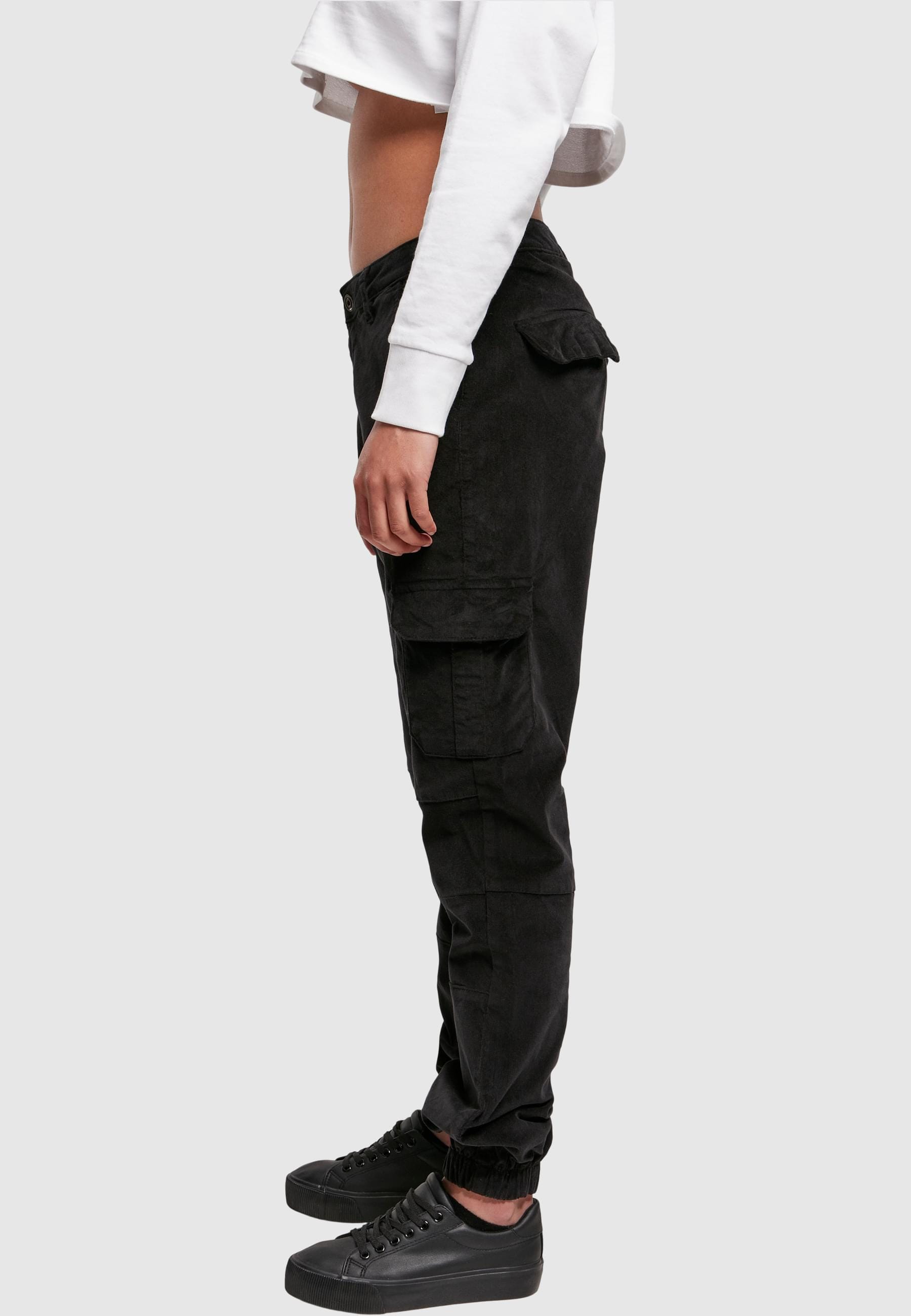 URBAN CLASSICS Cargohose »Urban Classics Damen Ladies High Waist Cargo Corduroy Pants«, (1 tlg.)