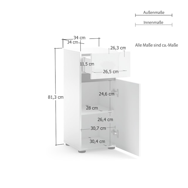 INOSIGN Stauraumschrank »Mister«, Breite 34 cm | BAUR