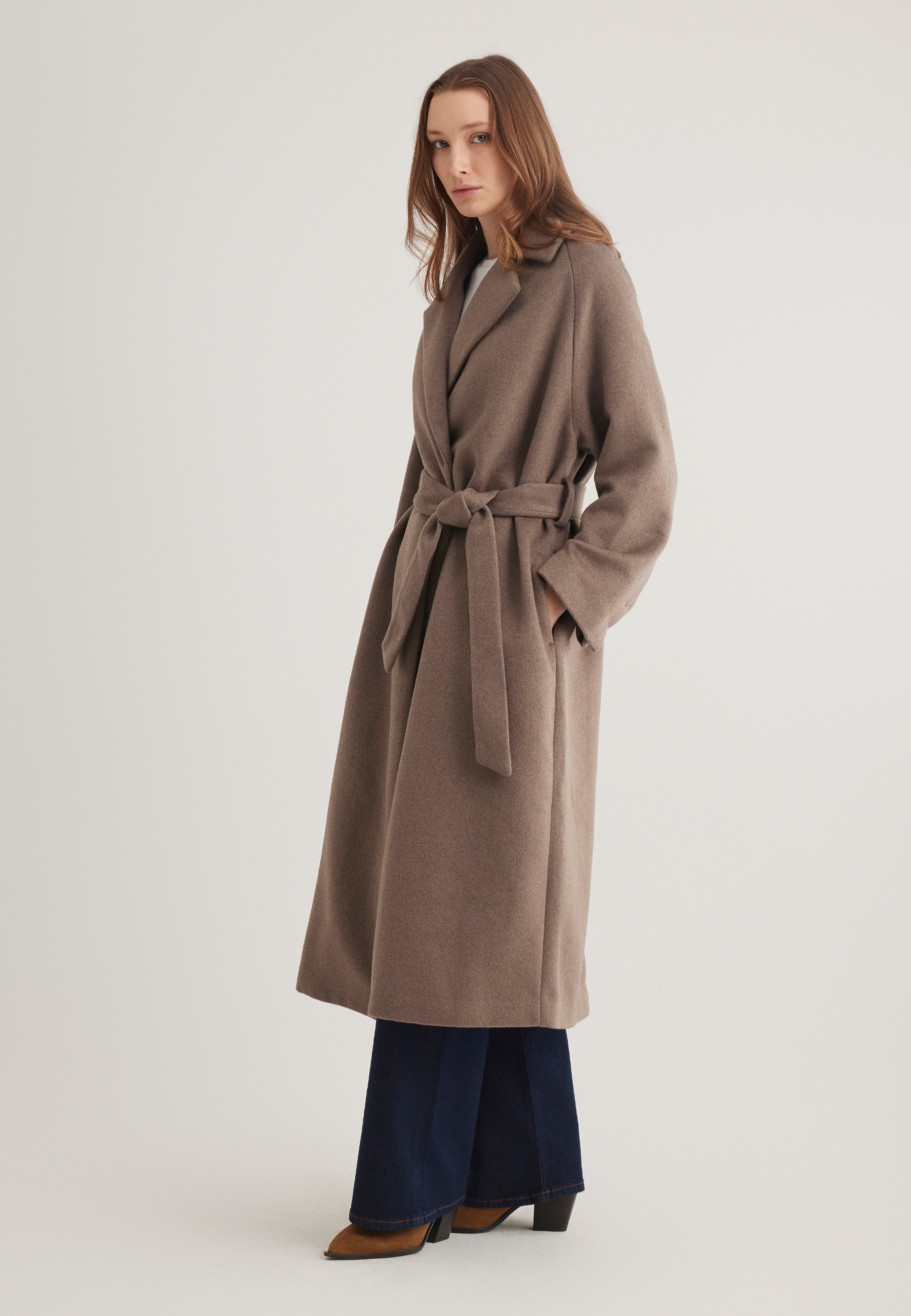 Mavi Parka »WOOL BLEND COAT«, Mantel lang