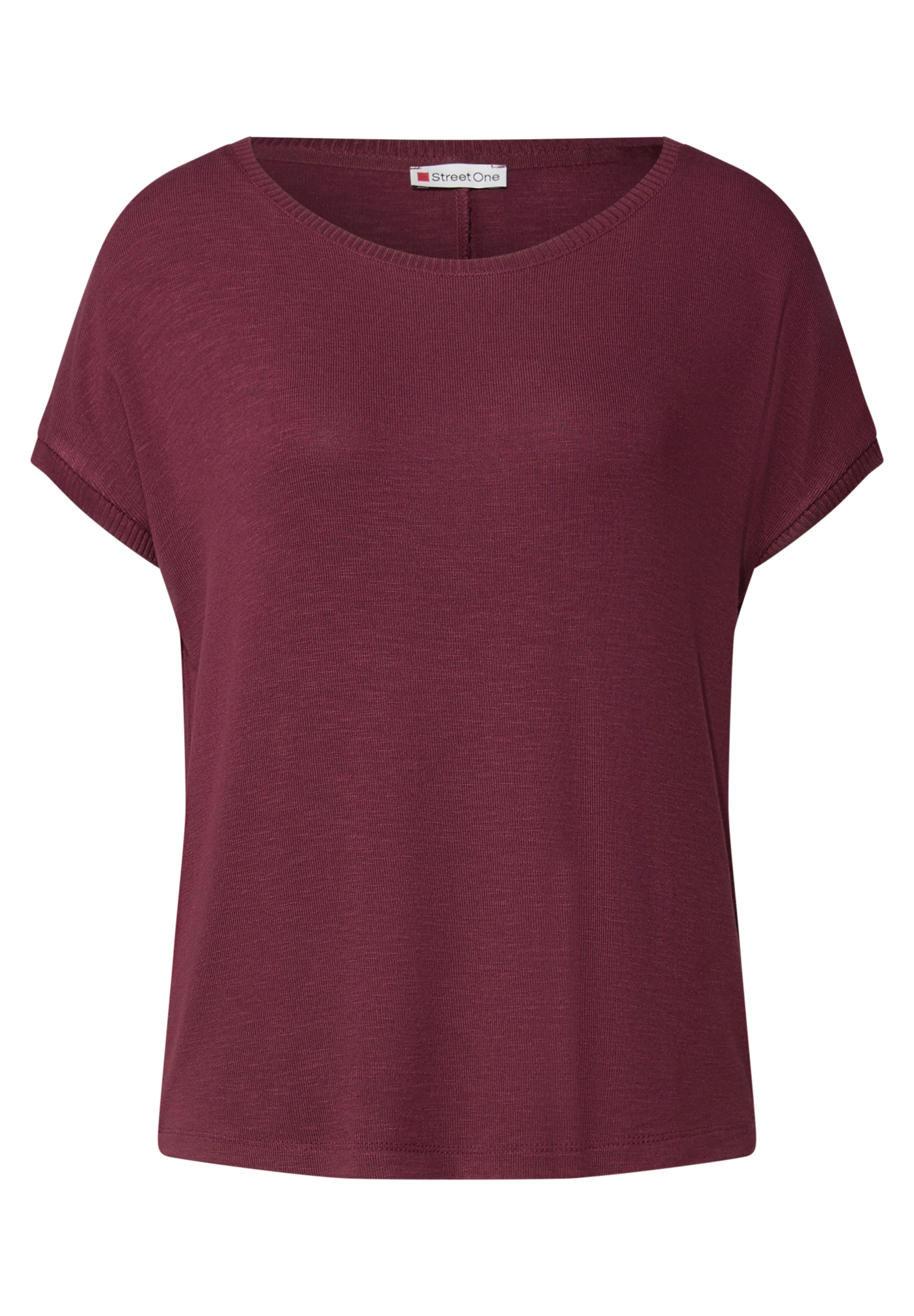 STREET ONE T-Shirt, mit Materialmix
