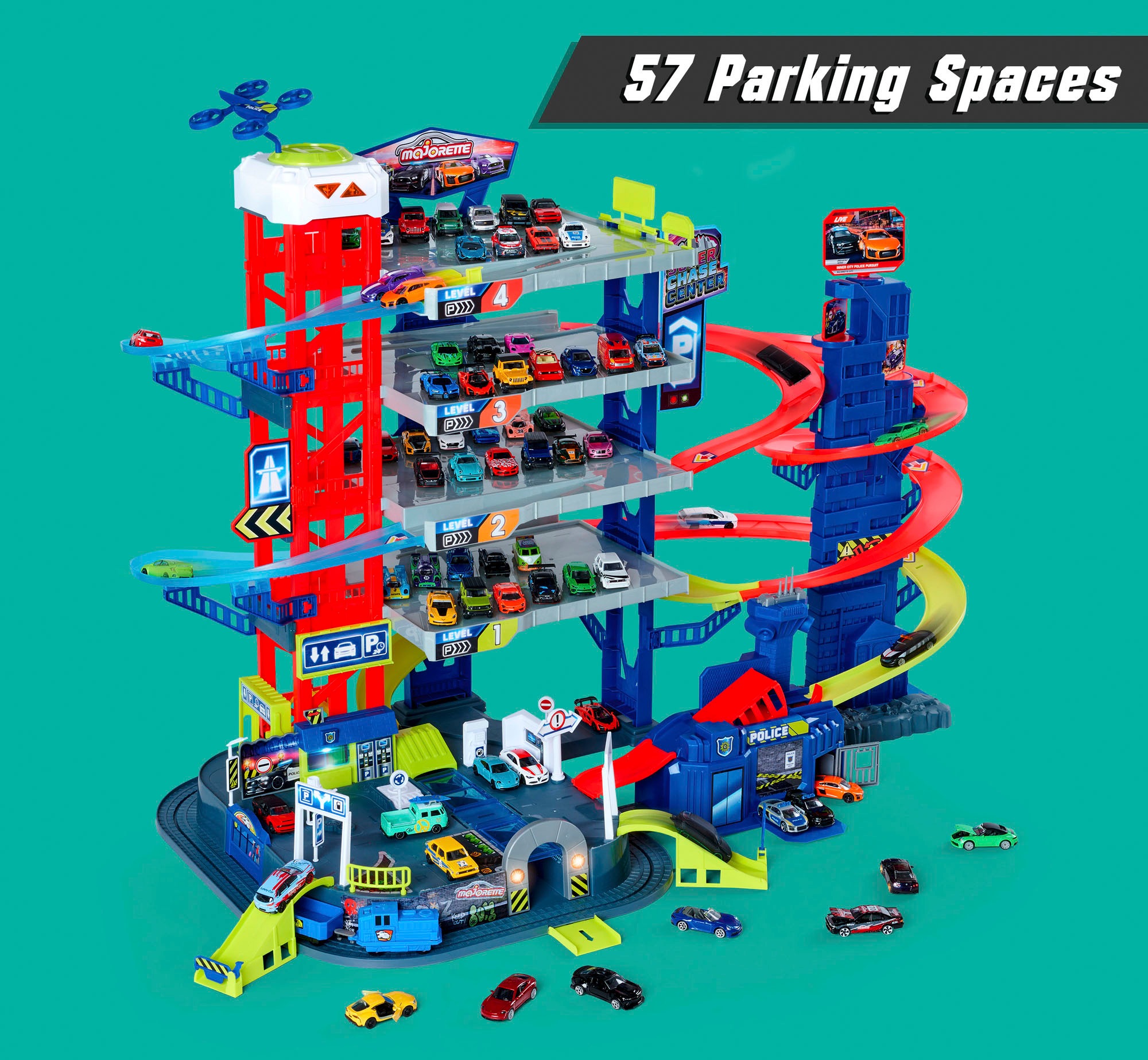 majORETTE Spiel-Parkgarage »Super Chase Center«, mit Licht & Sound