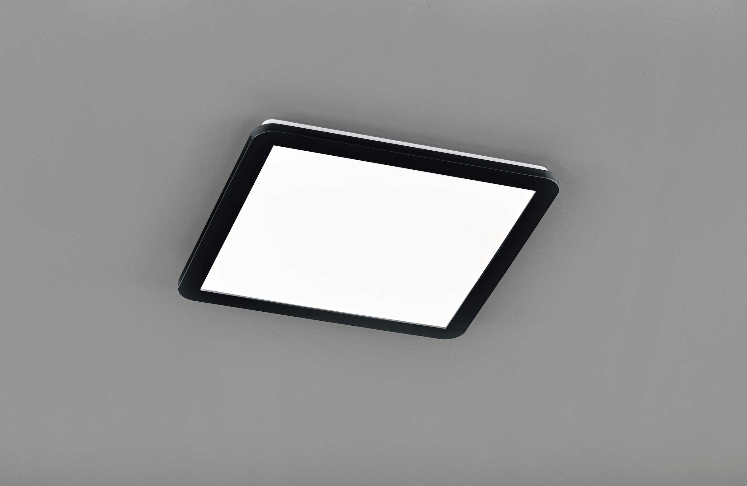 TRIO Leuchten LED Deckenleuchte »Camillus«, 1 flammig, Leuchtmittel LED-Board | LED fest integriert, matt schwarz Switch Dimmer, warmweiß 3000 K, Badezimmer geeignet, IP44