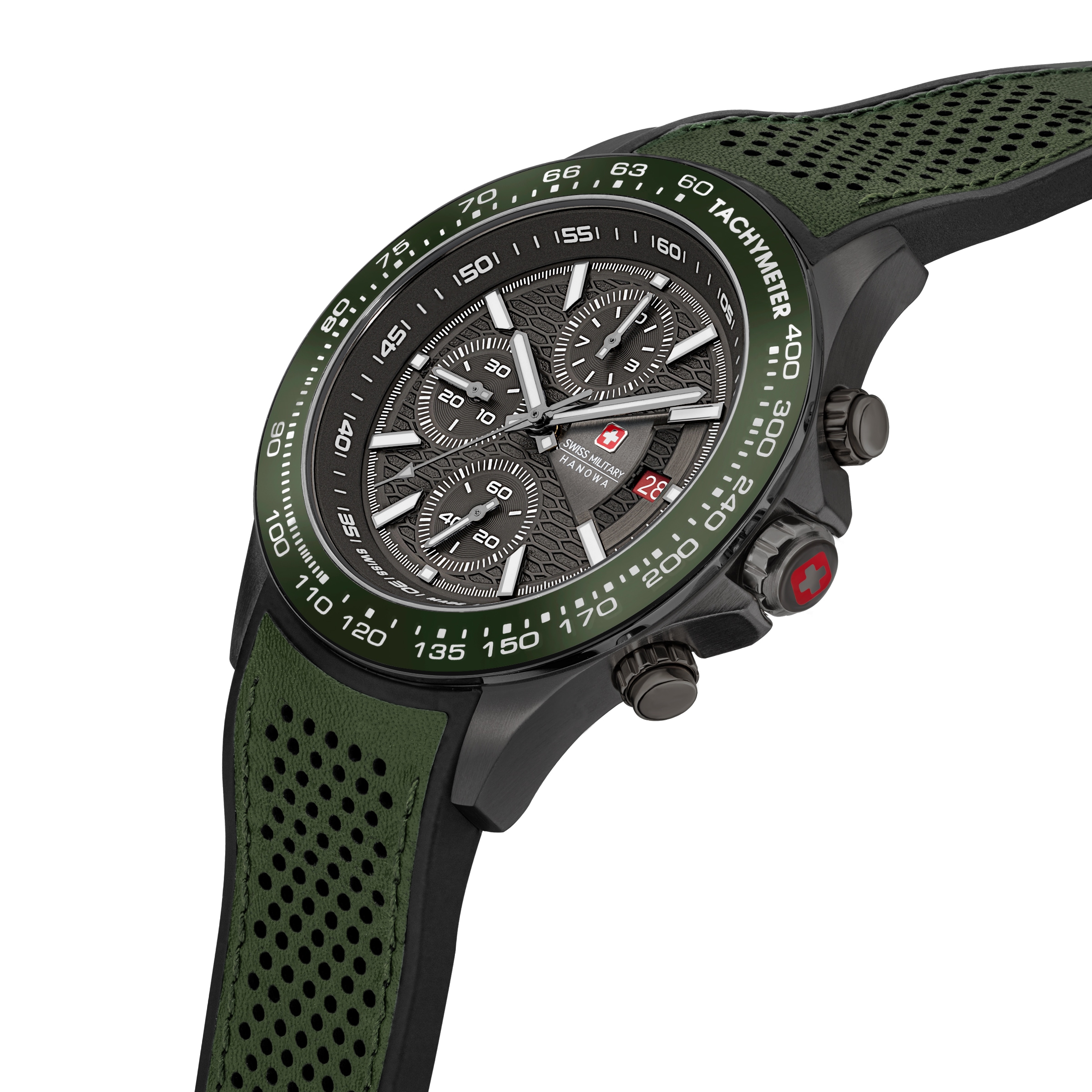 Swiss Military Hanowa Chronograph »Watchman« Quarzuhr, Armbanduhr, Herrenuhr, Swiss Made, Silikonarmband, analog
