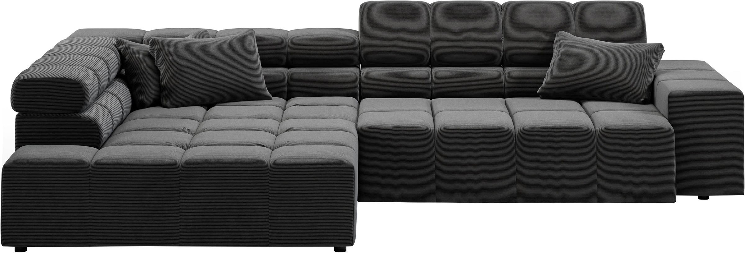 INOSIGN Ecksofa »Ancona incl. Kopfteilverstellung, Breite 319cm, L-Form«, wahlweise motorische Sitztiefenverstellung, auch in Cord + Easy Care